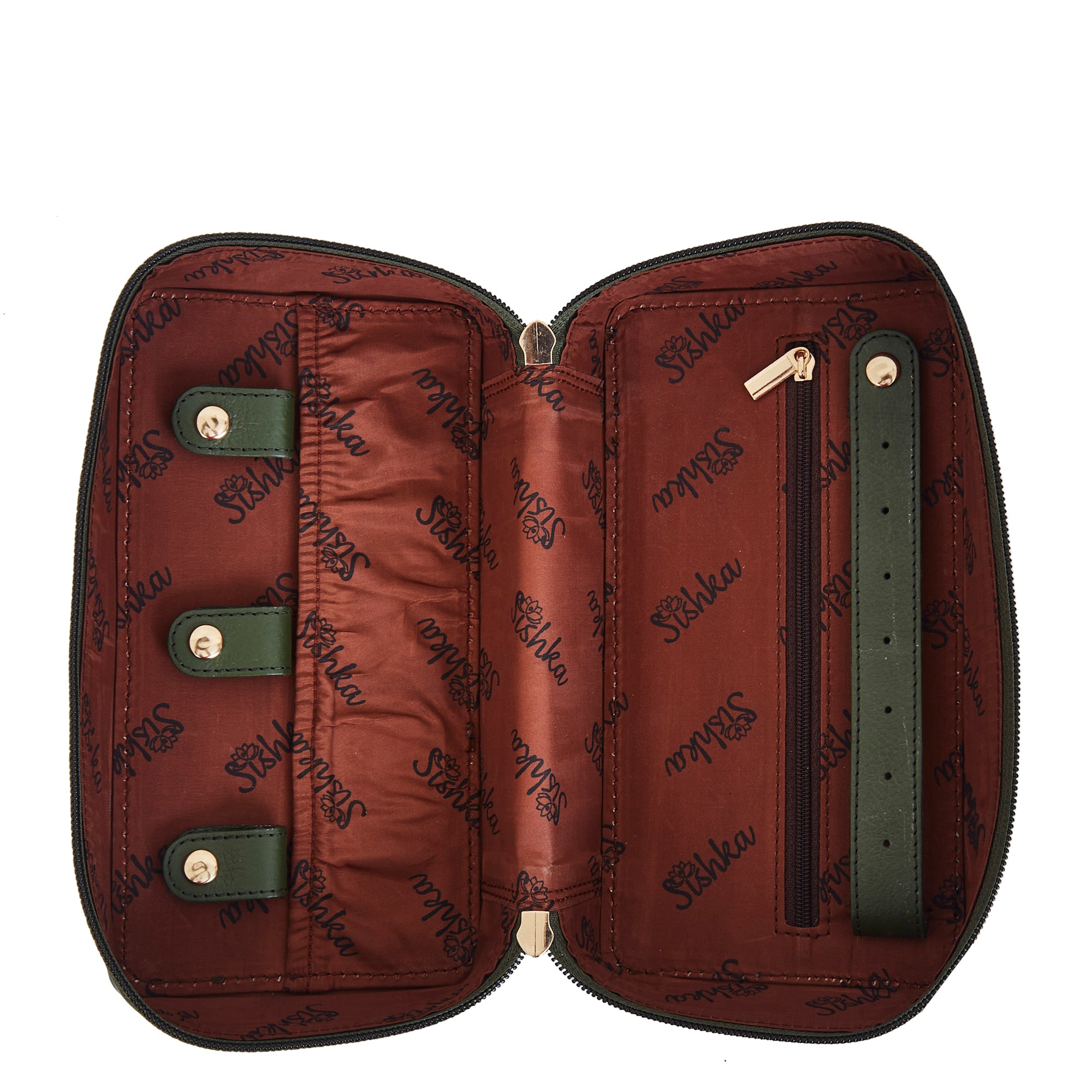 Paisley Travel Jewelry Organizer for Women with Stylish Leather Details
