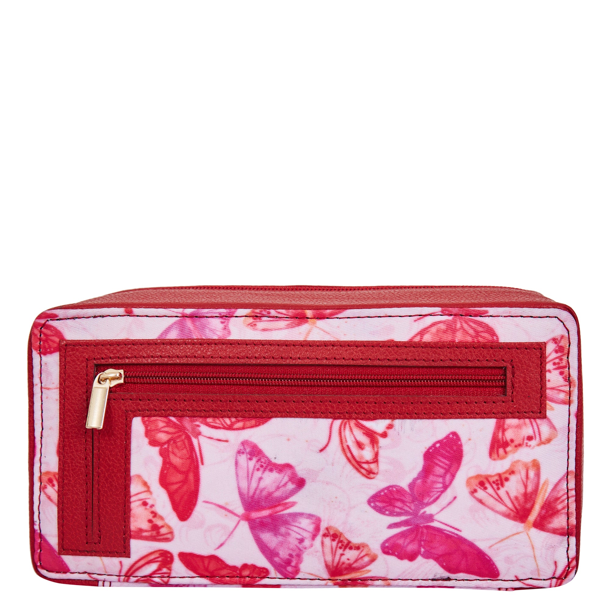 Butterfly Travel jewellery Organizer with Stylish Leather Details for Women