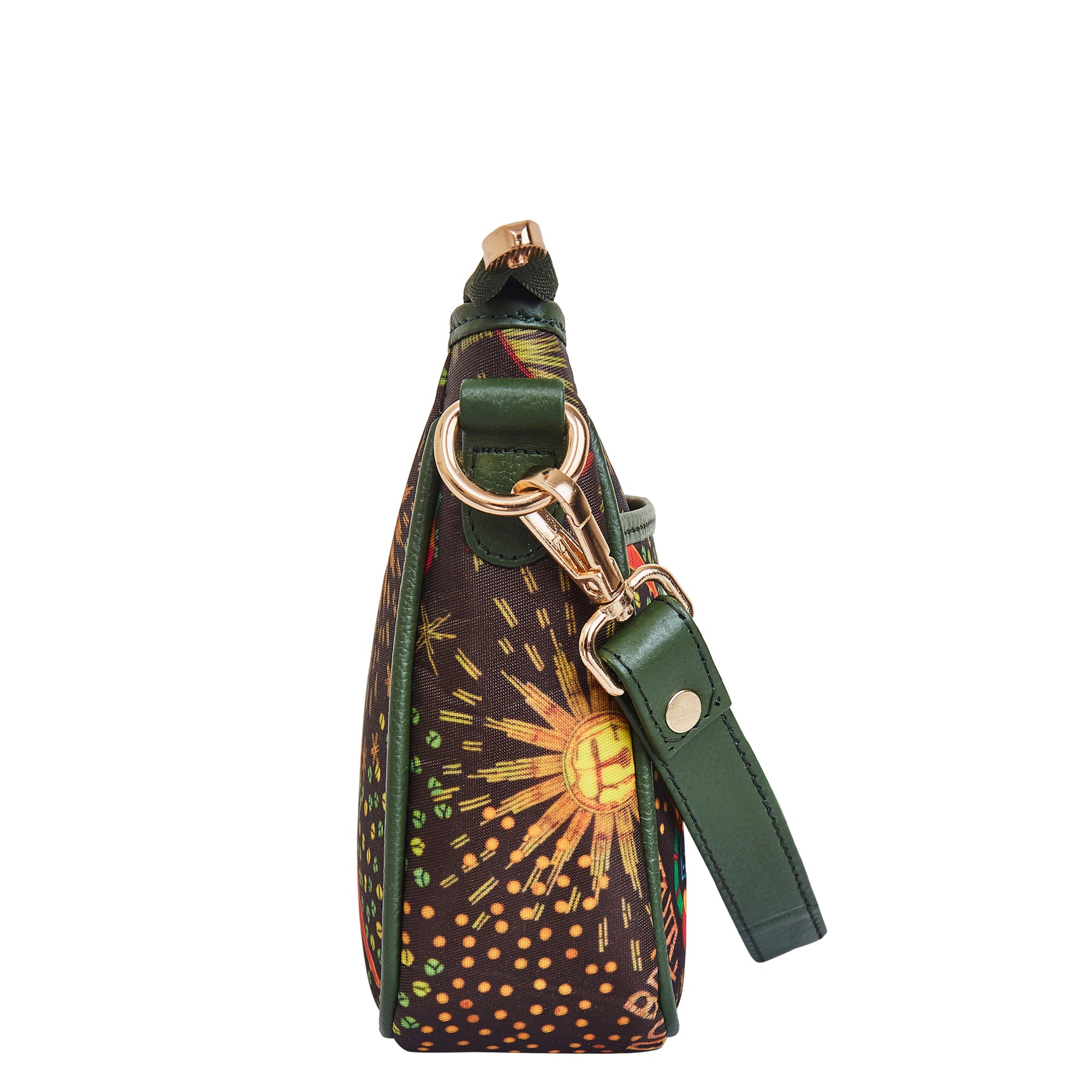 Sea Themed East/West ladies' Hobo bag with Leather and Adjustable Strap