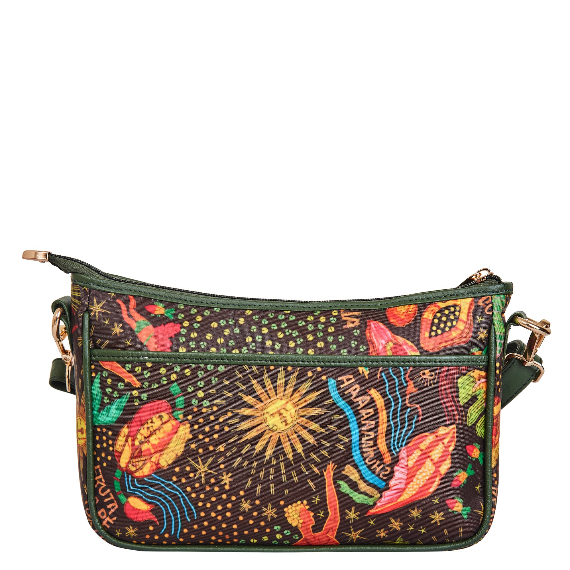 Sea Themed East/West ladies' Hobo bag with Leather and Adjustable Strap