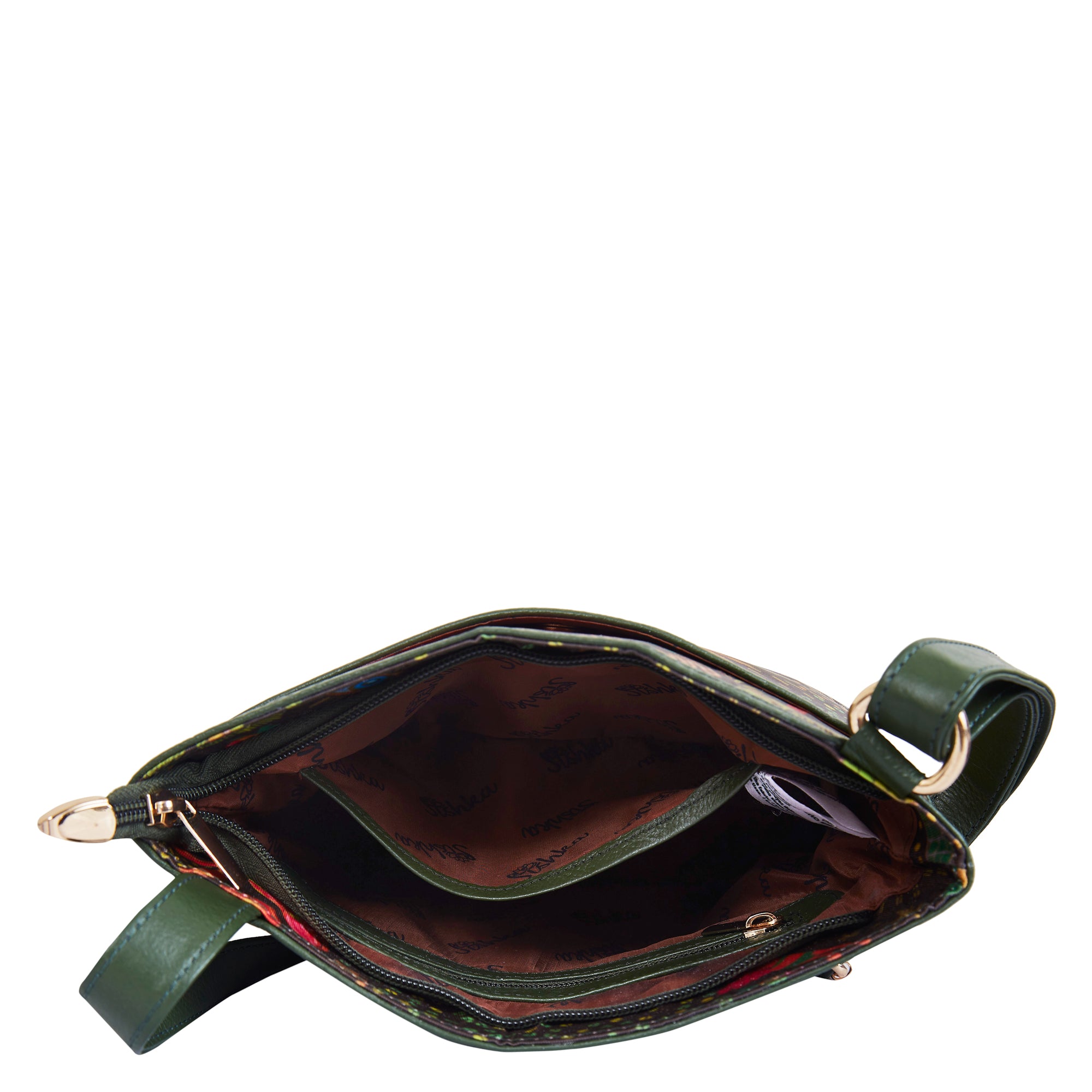 Ladies Coastal-Inspired Fabric Crossbody Bag with Leather Accents