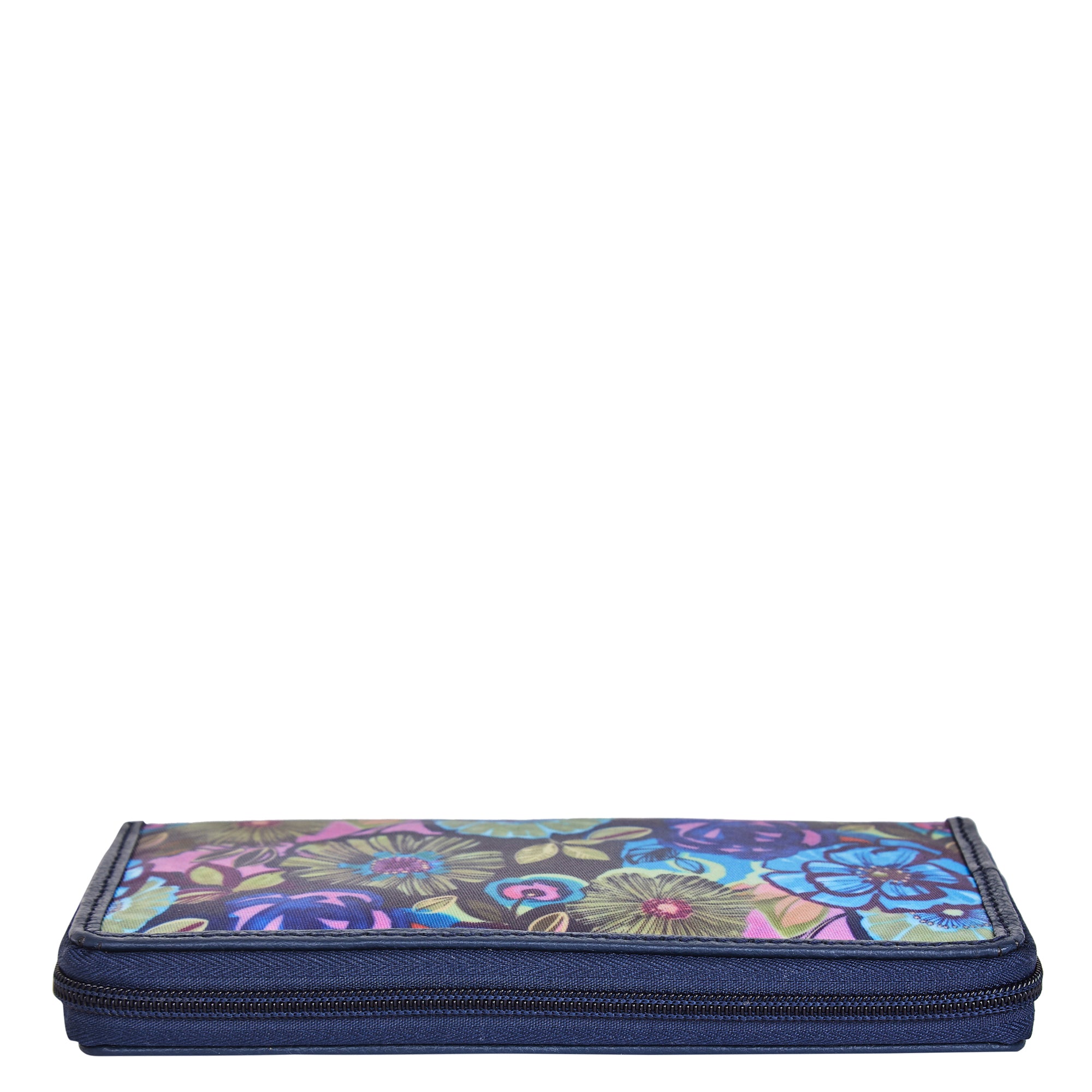 Floral Print Leather-Accented Wristlet Travel Wallet – Vibrant and Stylish for Women