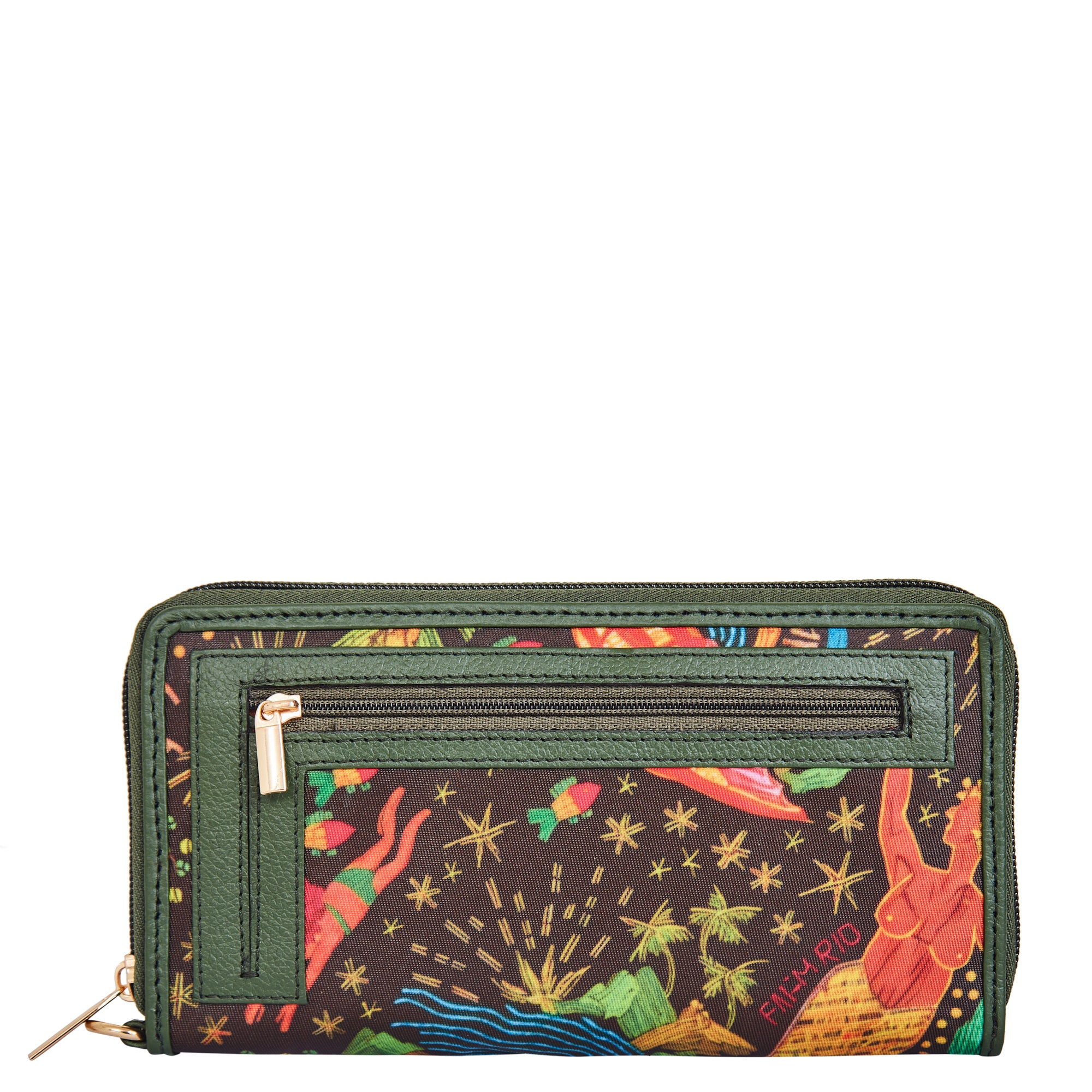 Stylish and Practical Wristlet Wallet for Women – Coastal Prints with Leather Accents