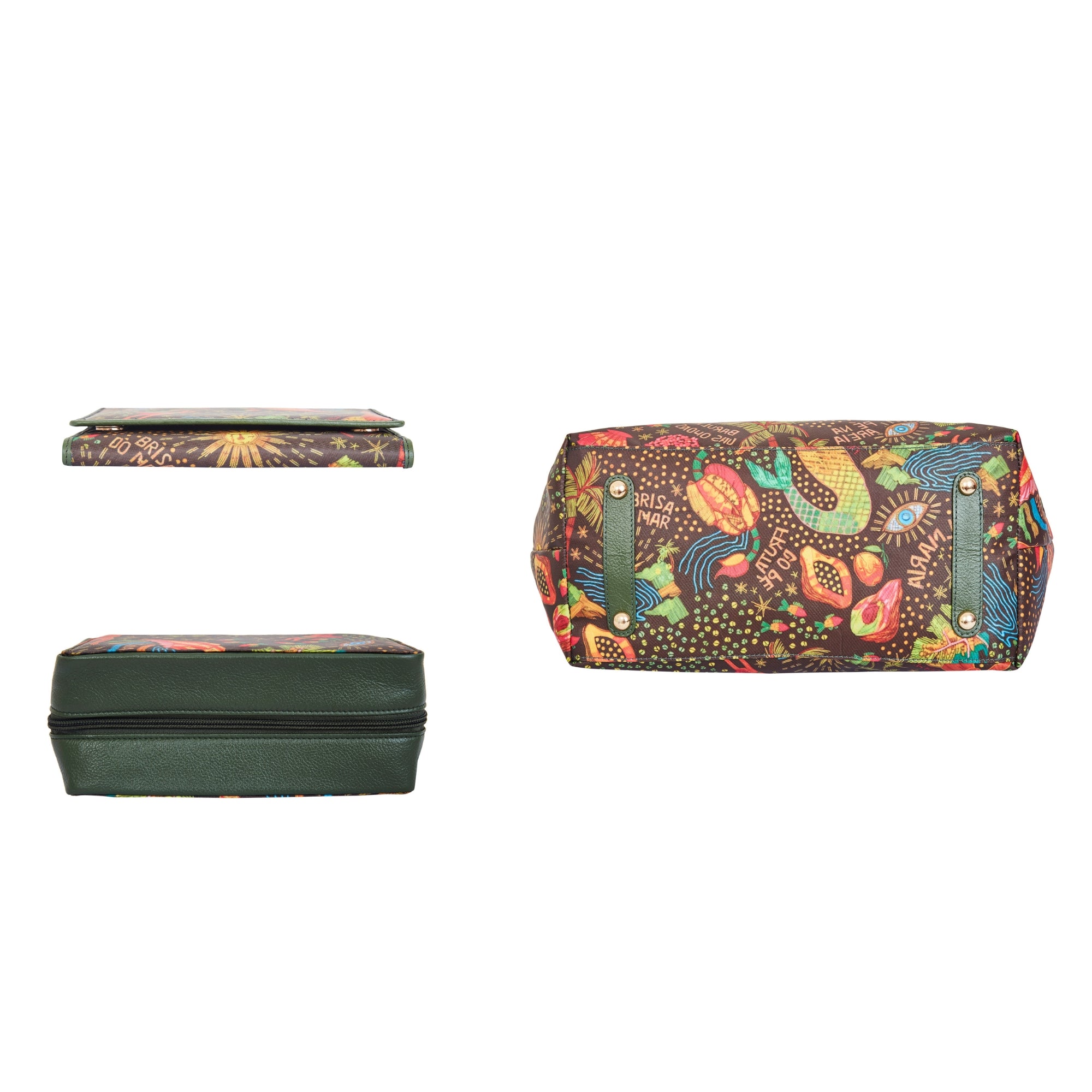 Printed Nylon Fabric Women’s Tote Bag, RFID Trifold Wallet & Jewellery Organizer Combo – Daily Use, Work, Travel