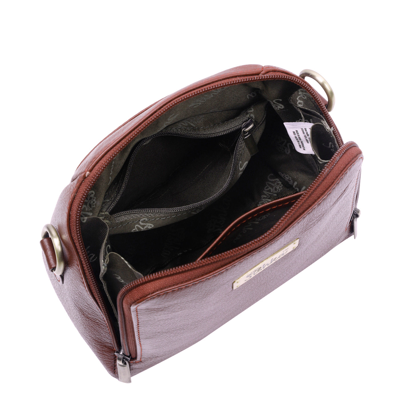 Brown Genuine Leather Crossbody Sling Bag for Women