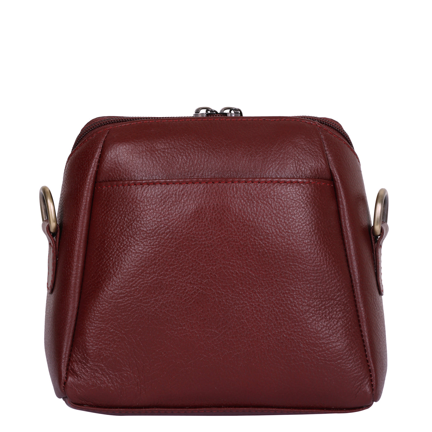 Sishka Cherry Red Leather Crossbody Handbag – Zipper Closure, Premium Sling Bag, Lightweight Purse with Tassel, Genuine Leather Shoulder Bag for Women, Ideal for Travel, Shopping & Daily Use.
