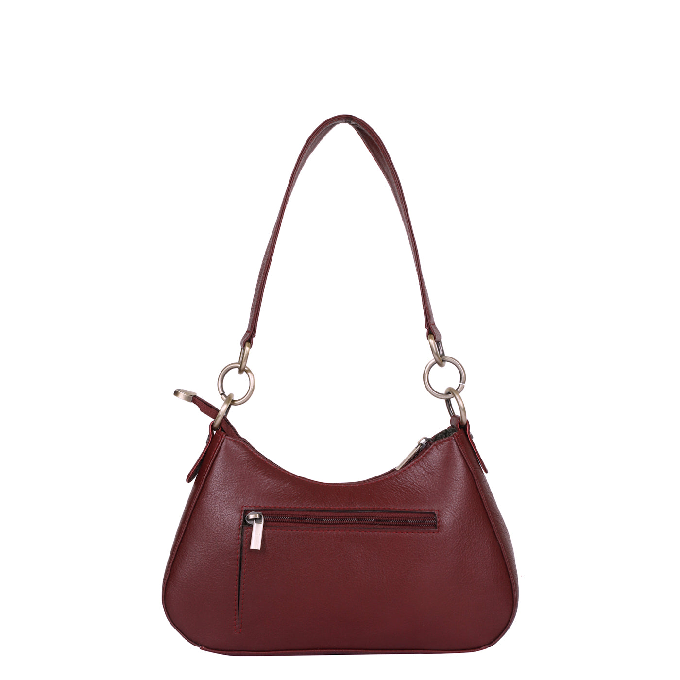 Shoulder Bag in Cherry Red – Purse for Women by Sishka, Hobo Handbag, Soft Genuine Leather Half Moon Tote with Top Zipper Closure, Perfect for Daily Use, Travel & Casual Outings.