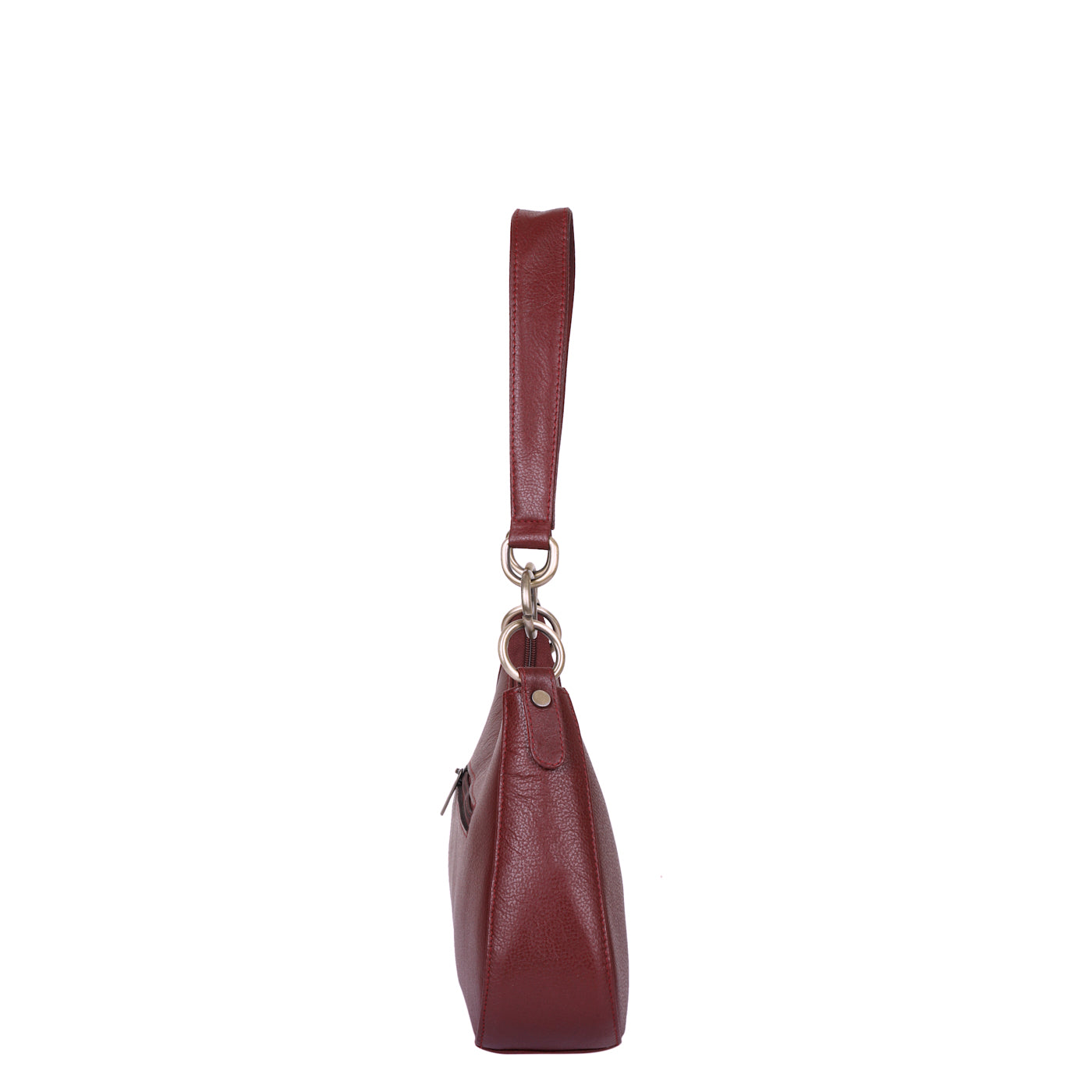 Shoulder Bag in Cherry Red – Purse for Women by Sishka, Hobo Handbag, Soft Genuine Leather Half Moon Tote with Top Zipper Closure, Perfect for Daily Use, Travel & Casual Outings.