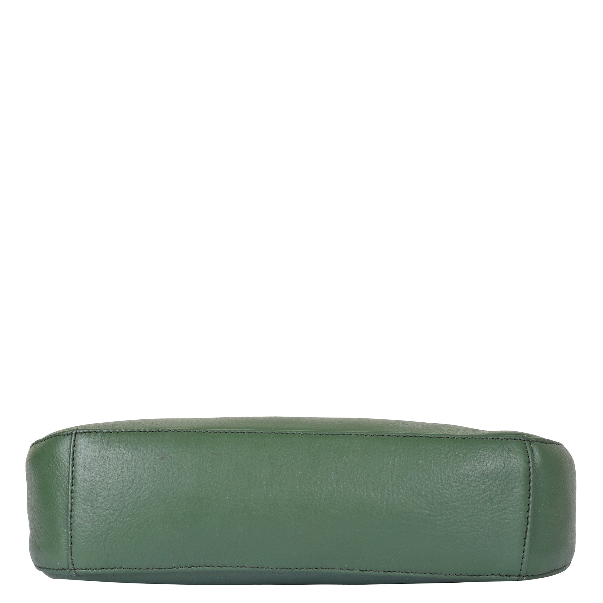 Olive Genuine Leather Half-Moon Shoulder Bag – Women’s Tote Purse