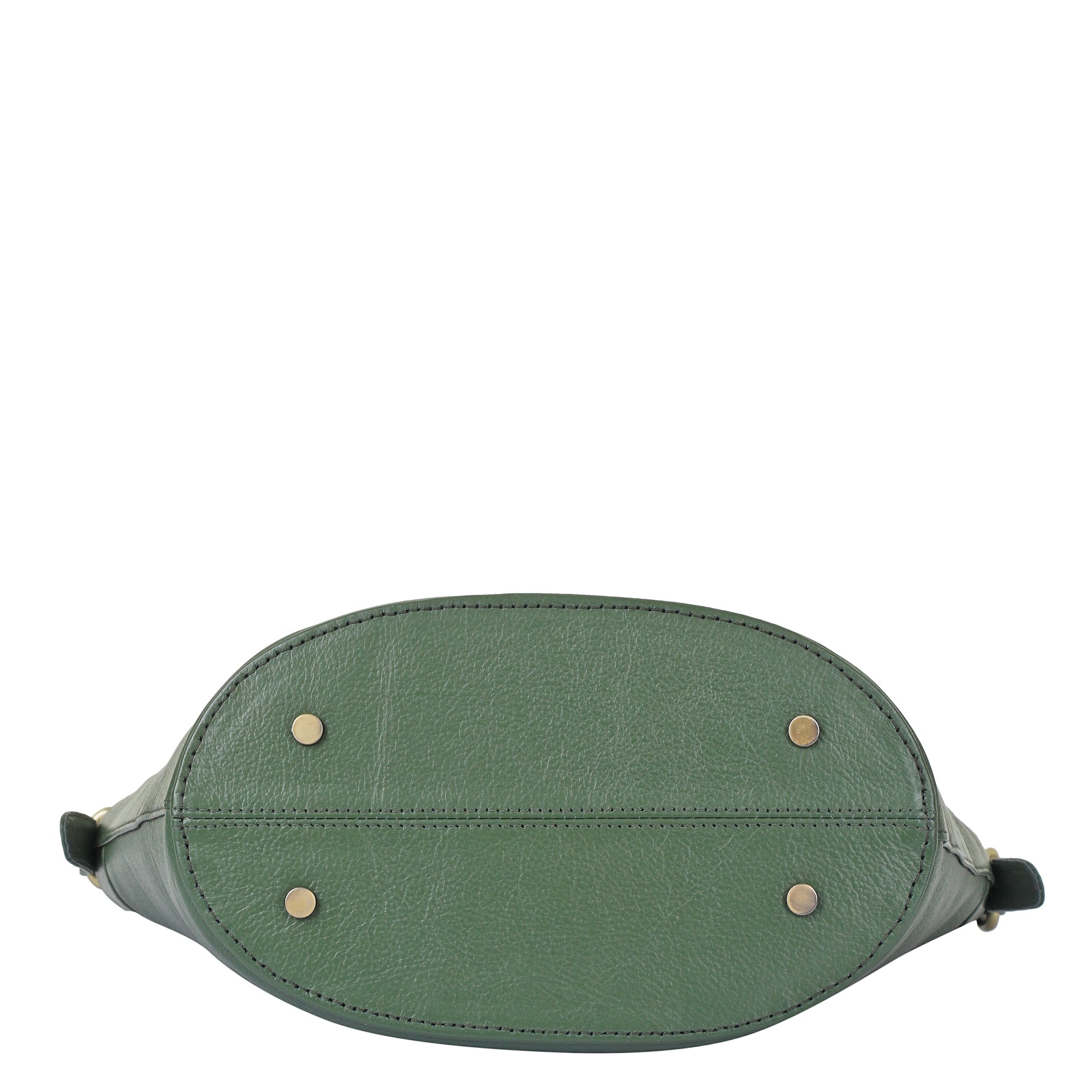 Olive Genuine Leather Bucket Hobo Bag for Women – Trendy Tote Shoulder Purse, Stylish Handbag, Spacious Satchel for Office, Parties, Casual Outings & Trips (H 9.87" x W 13" x D 5.25") | Sishka