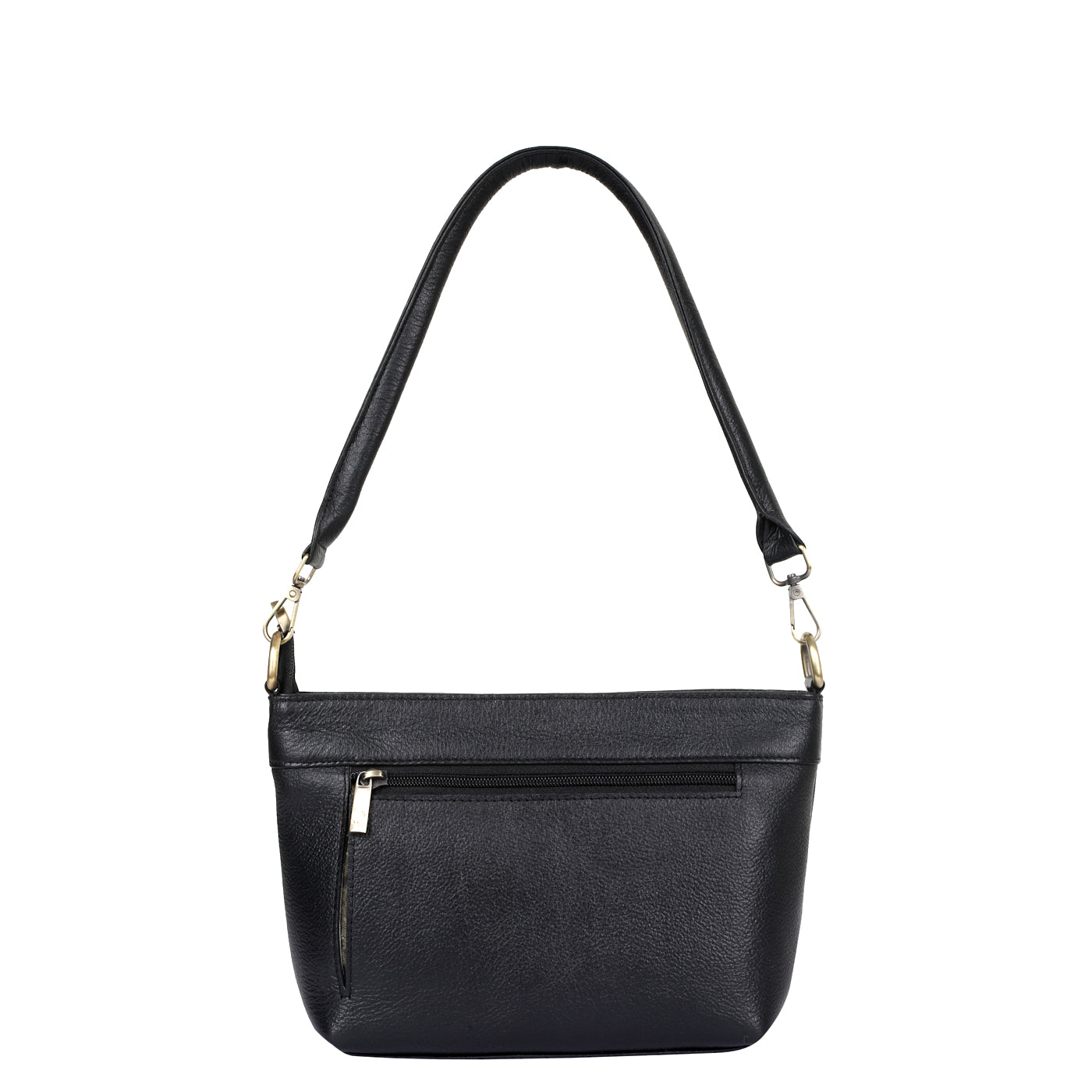 Black Shoulder Bag for Women by Sishka (H 6.25" x W 10.5" x D 4") – Elegant Genuine Leather Hobo Tote Handbag with Top Zipper Closure, Perfect for Daily Use, Travel & Casual Outings.