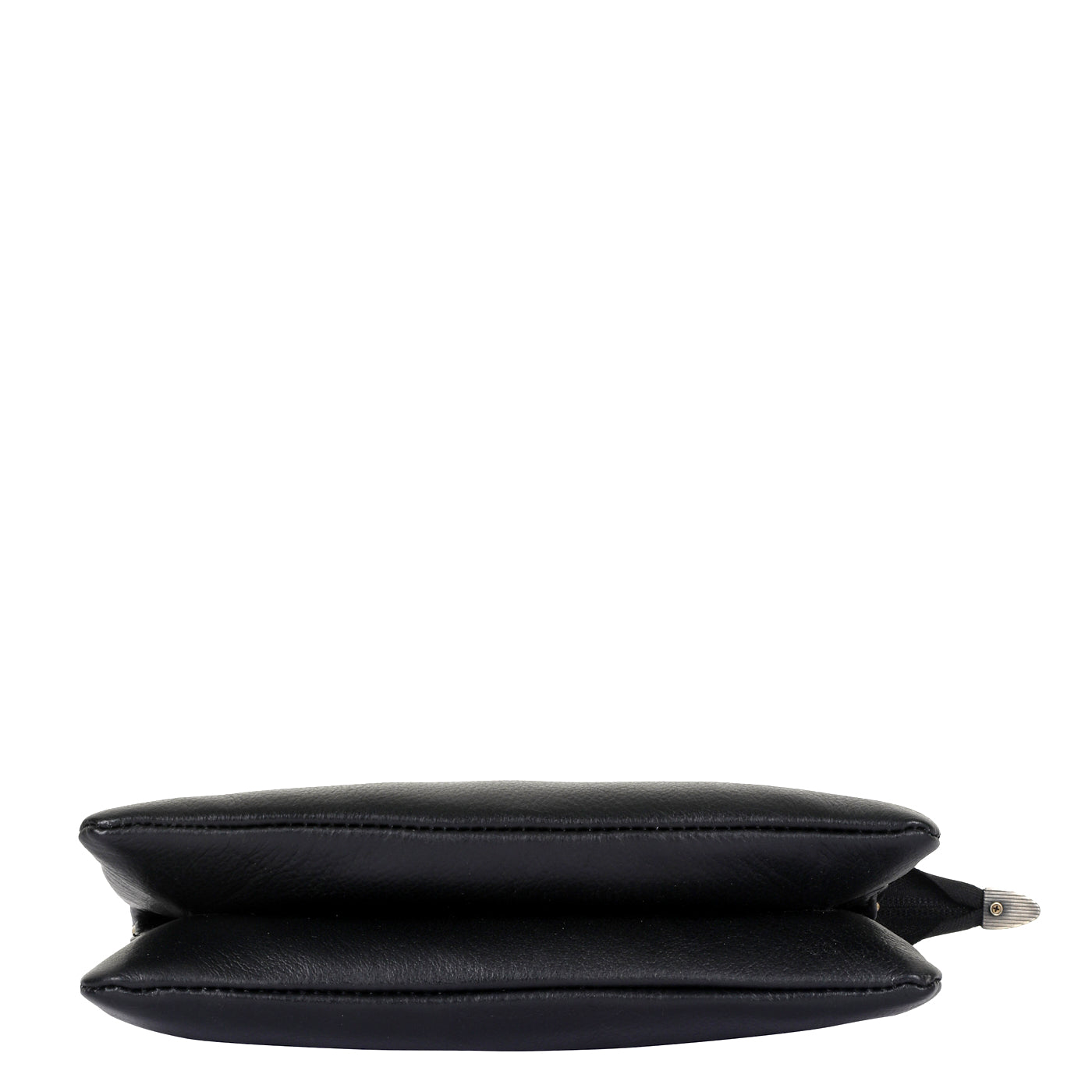 Black Genuine Leather Crossbody Organizer Bag for Women – Sleek Crossover Purse