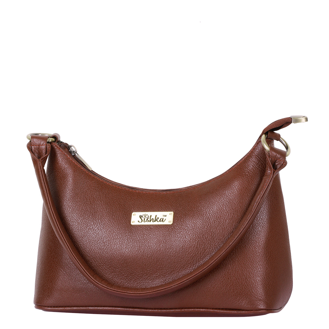 Brown Genuine Leather Shoulder Handbag – Women’s Hobo Tote Purse