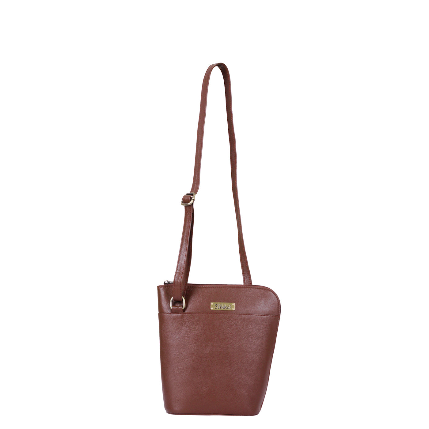 Brown Genuine Leather Crossbody Purse for Women – Elegant Shoulder Organizer Bag