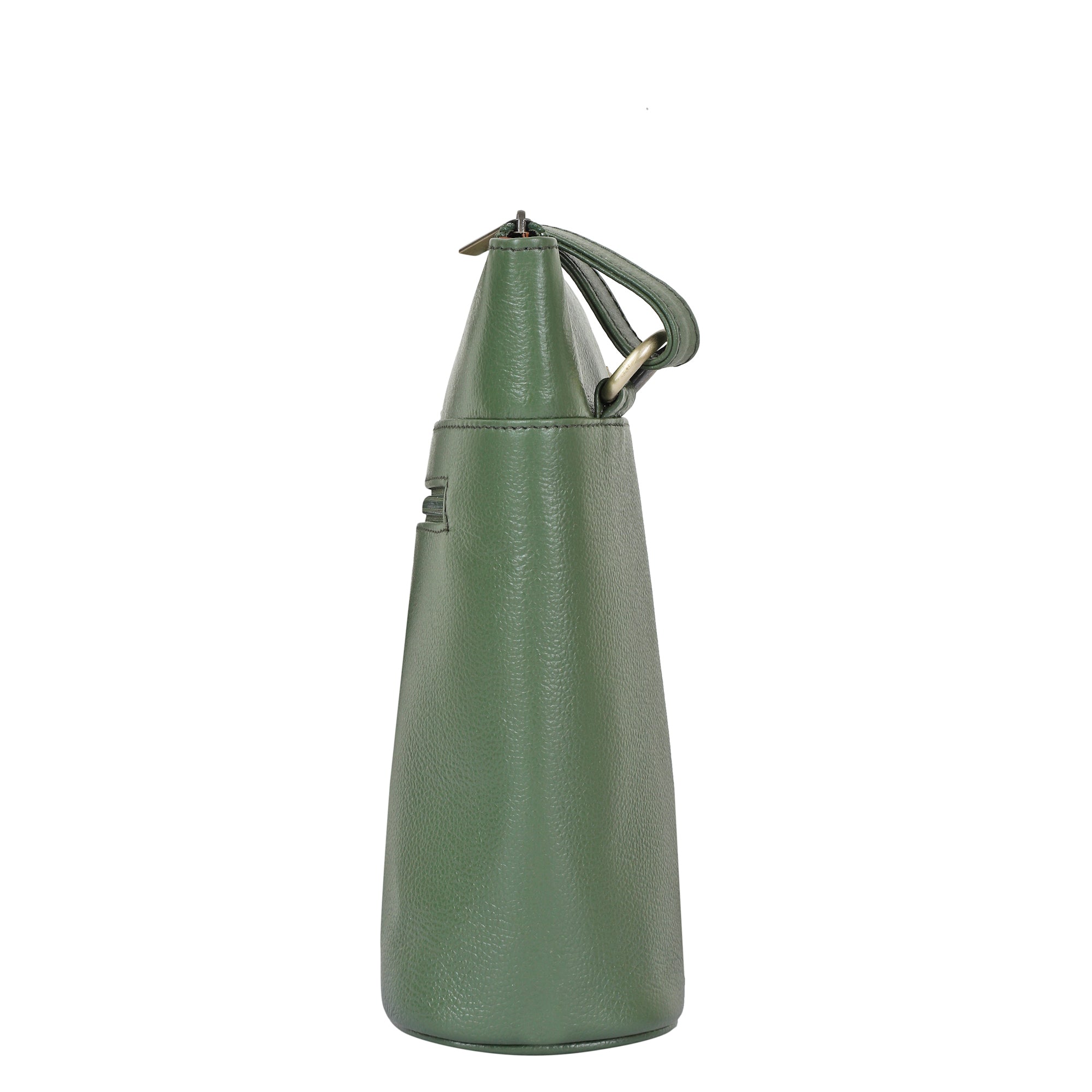 Olive Green Genuine Leather Crossbody Sling Bag – Women’s Shoulder Purse