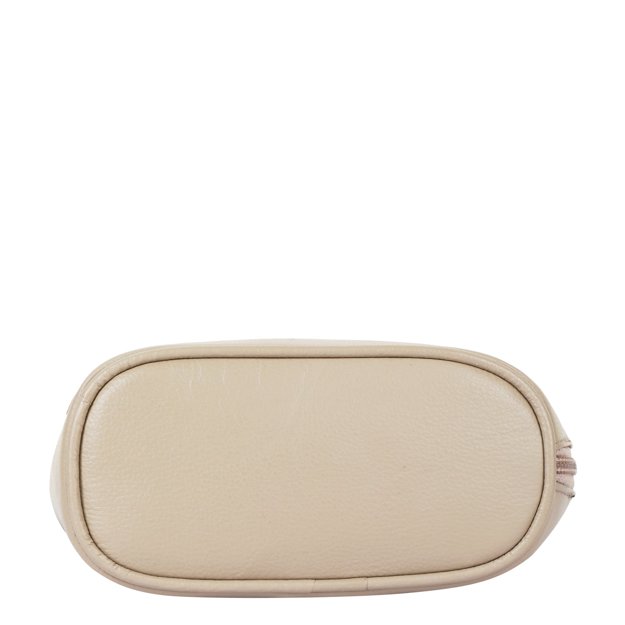 Sishka Taupe Genuine Leather Crossover Bag for Women – Modern Shoulder Handbag with an Elegant Organizer Design, Ideal for Everyday Carry (H 9.25" x W 9.5" x D 3.5").