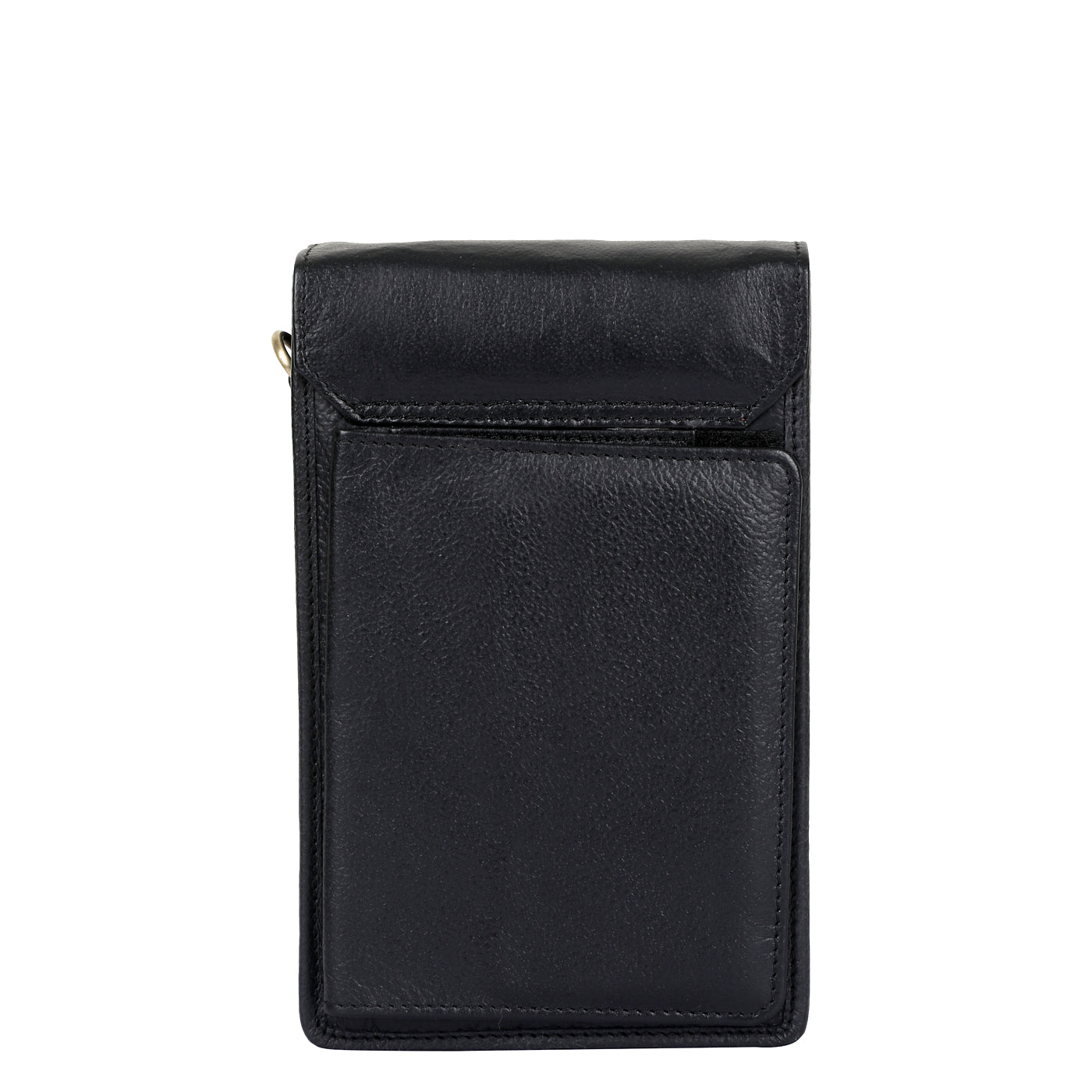 Crossbody Cell Phone Wallet in Trendy Black by Sishka – Stylish Genuine Leather Purse, Sleek Shoulder Bag, Travel Sling, Compact Wallet for Everyday Use.
