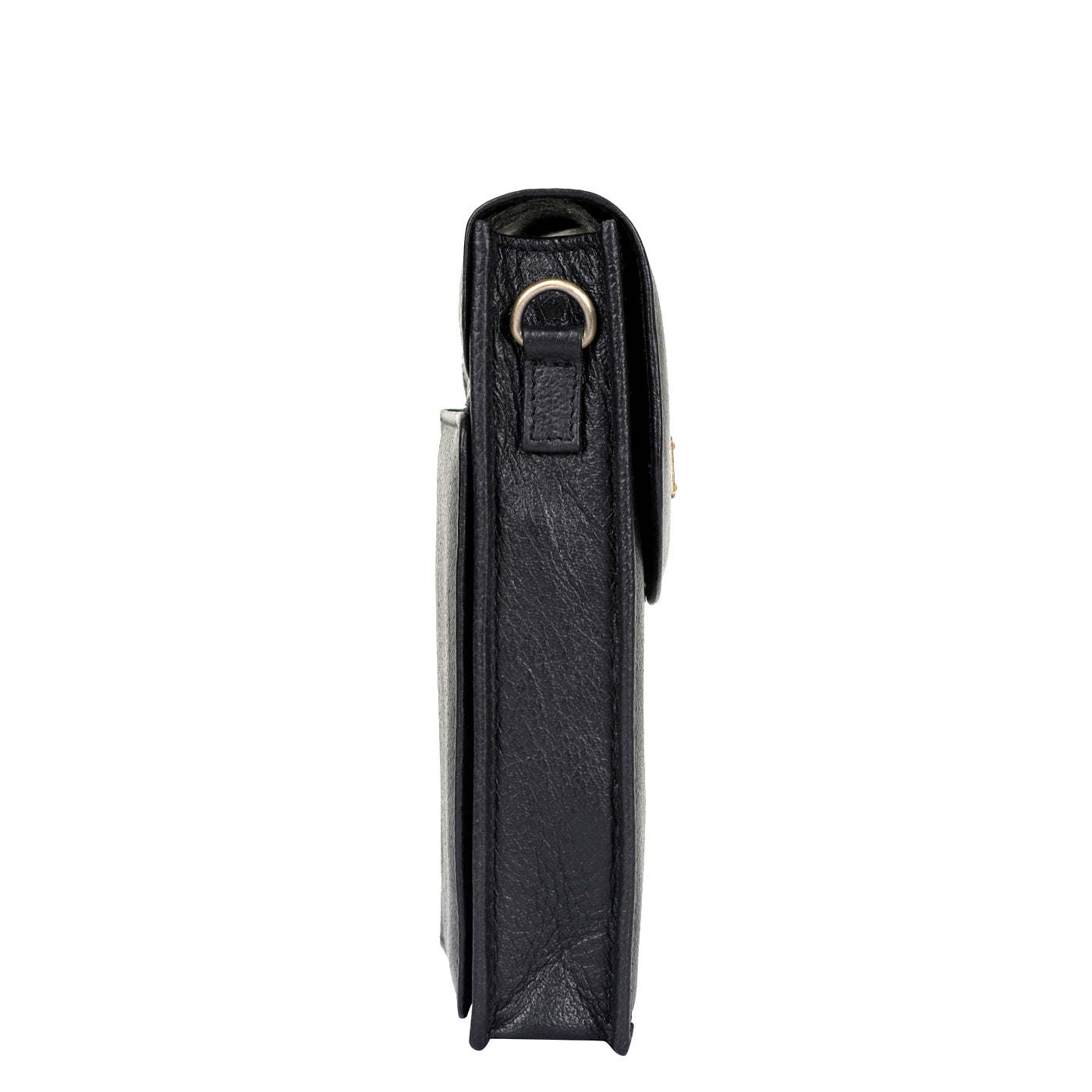 Crossbody Cell Phone Wallet in Trendy Black by Sishka – Stylish Genuine Leather Purse, Sleek Shoulder Bag, Travel Sling, Compact Wallet for Everyday Use.