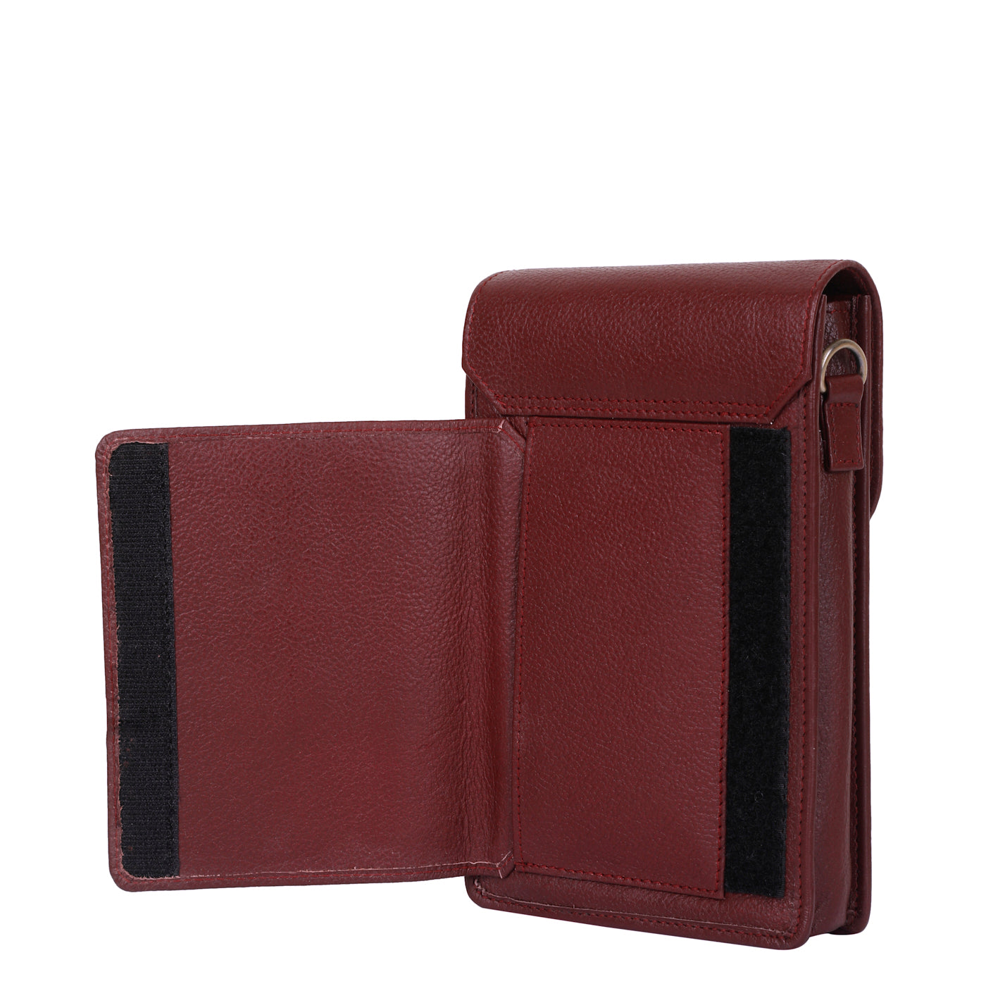 Sishka Cherry Red Crossbody Cell Phone Wallet for Women – Leather Purse, Trendy Shoulder Handbag, Genuine Leather Phone Bag, Travel Crossbody Purse, Compact Wallet & Sling for Daily Use.