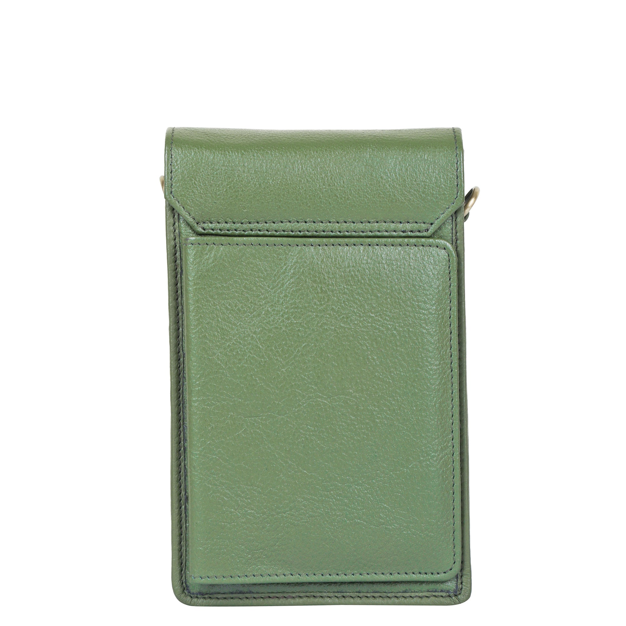 Sishka Olive Crossbody Cell phone Wallet for Women/ Ladies – Trendy Leather Phone Purse, Stylish Shoulder Bag, Genuine Leather Travel Sling, Compact Wallet for Everyday Use.