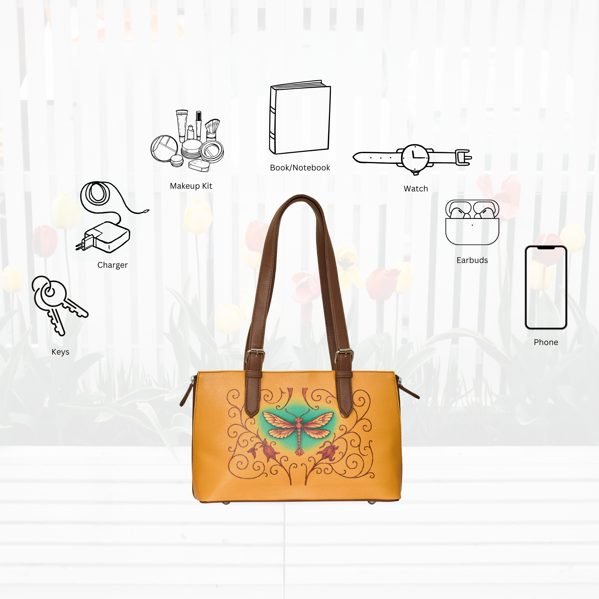 Tote Bag for Ladies'– Stylish Women's Printed Leather Shoulder, Handbag & Top Handle Purse – Travel, Work & Daily Use