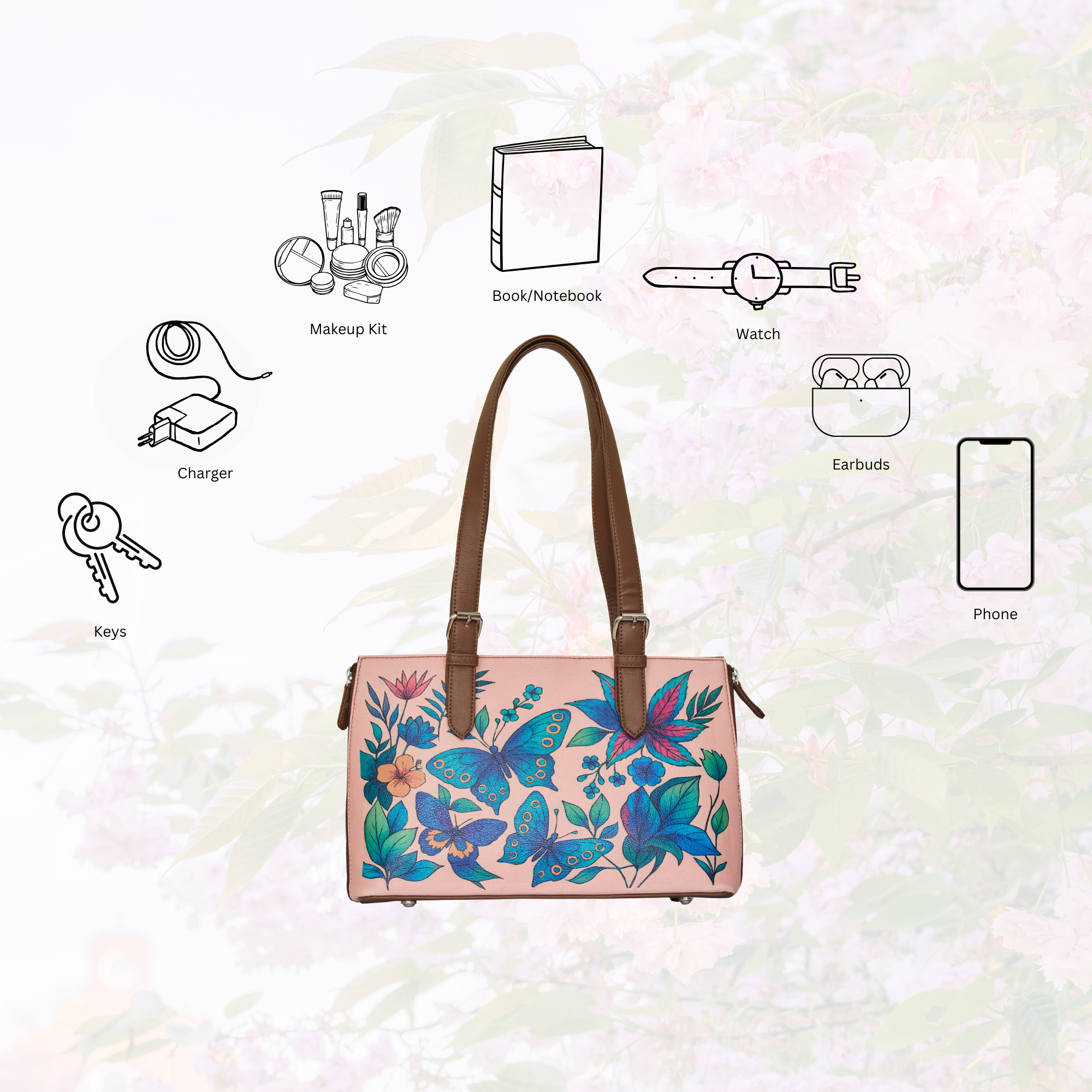 Tote Bag for Ladies'– Stylish Women's Printed Leather Shoulder, Handbag & Top Handle Purse – Travel, Work & Daily Use