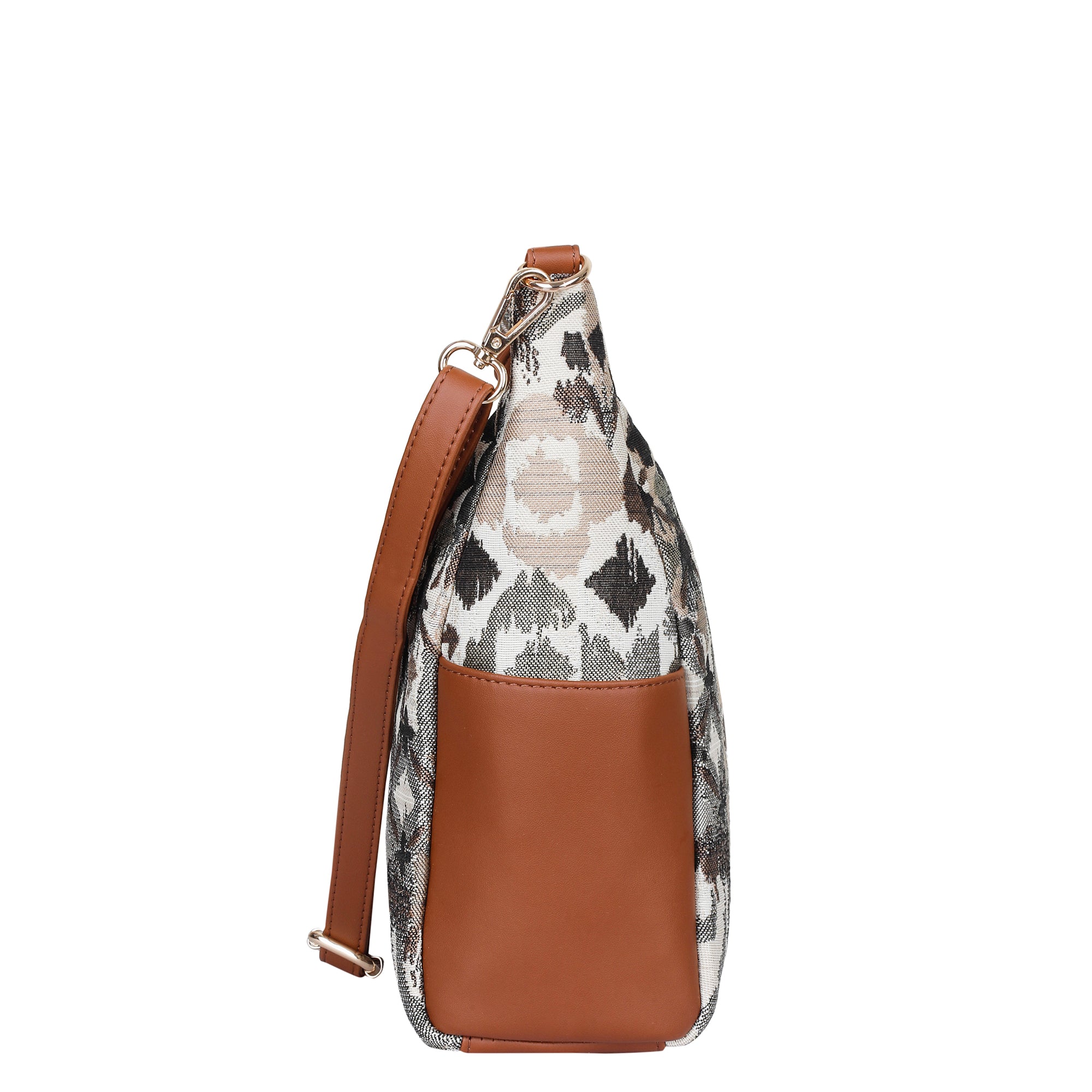 Women’s Abstract Tapestry Hobo Bag – Elegant Vegan Leather Crossbody & Shoulder Handbag for Work & Daily Use