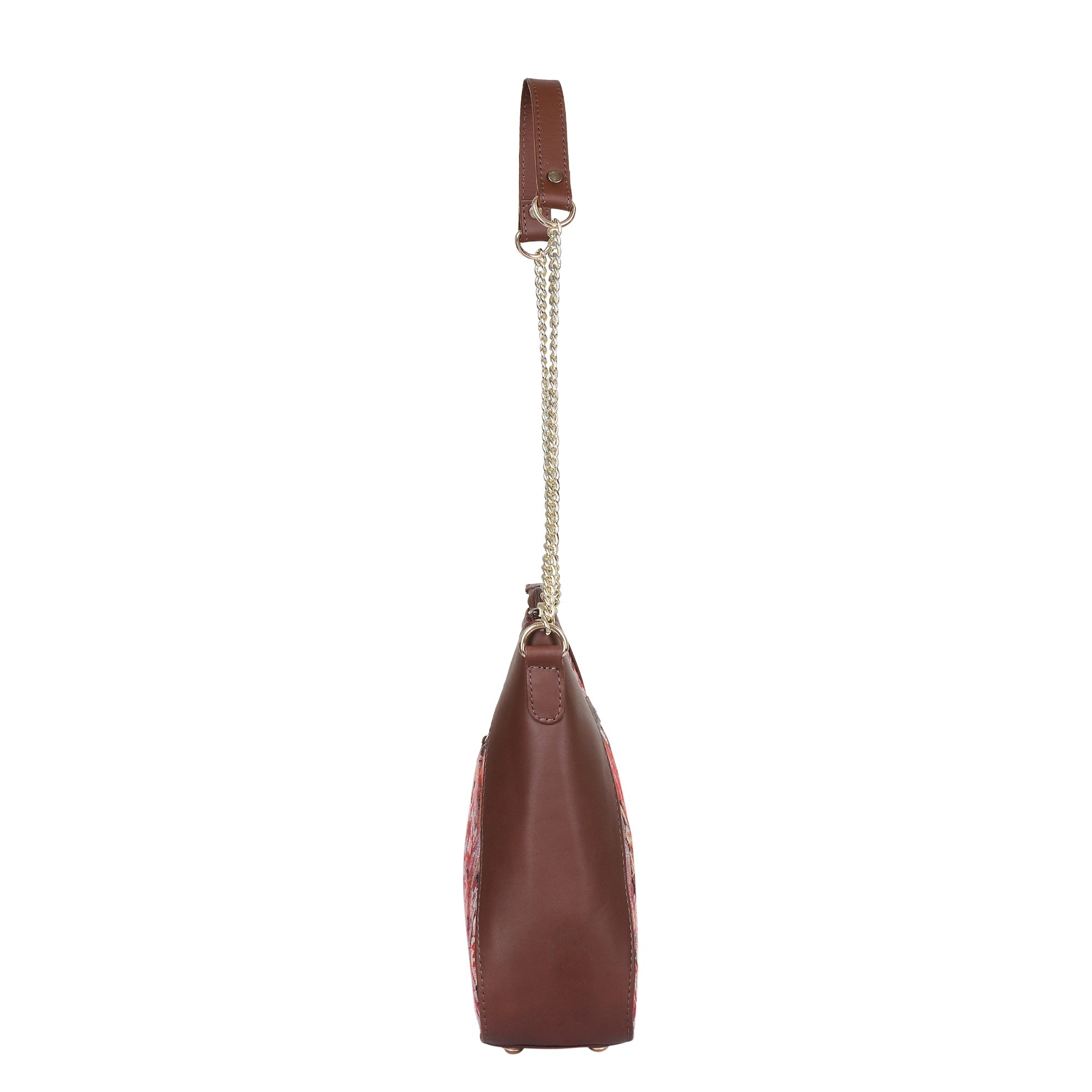 Sishka Ladies Tapestry Hobo Bag in Floral Pattern | Leather-Trimmed Shoulder Bag & Satchel Purse for Everyday Essentials