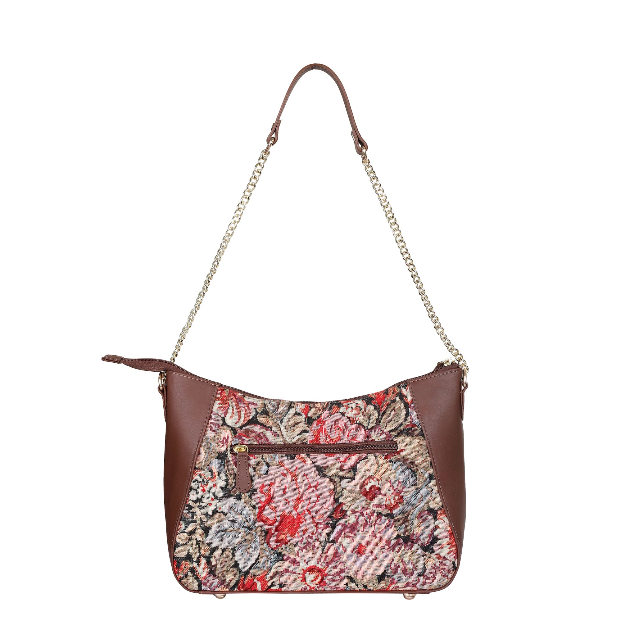 Sishka Ladies Tapestry Hobo Bag in Floral Pattern | Leather-Trimmed Shoulder Bag & Satchel Purse for Everyday Essentials