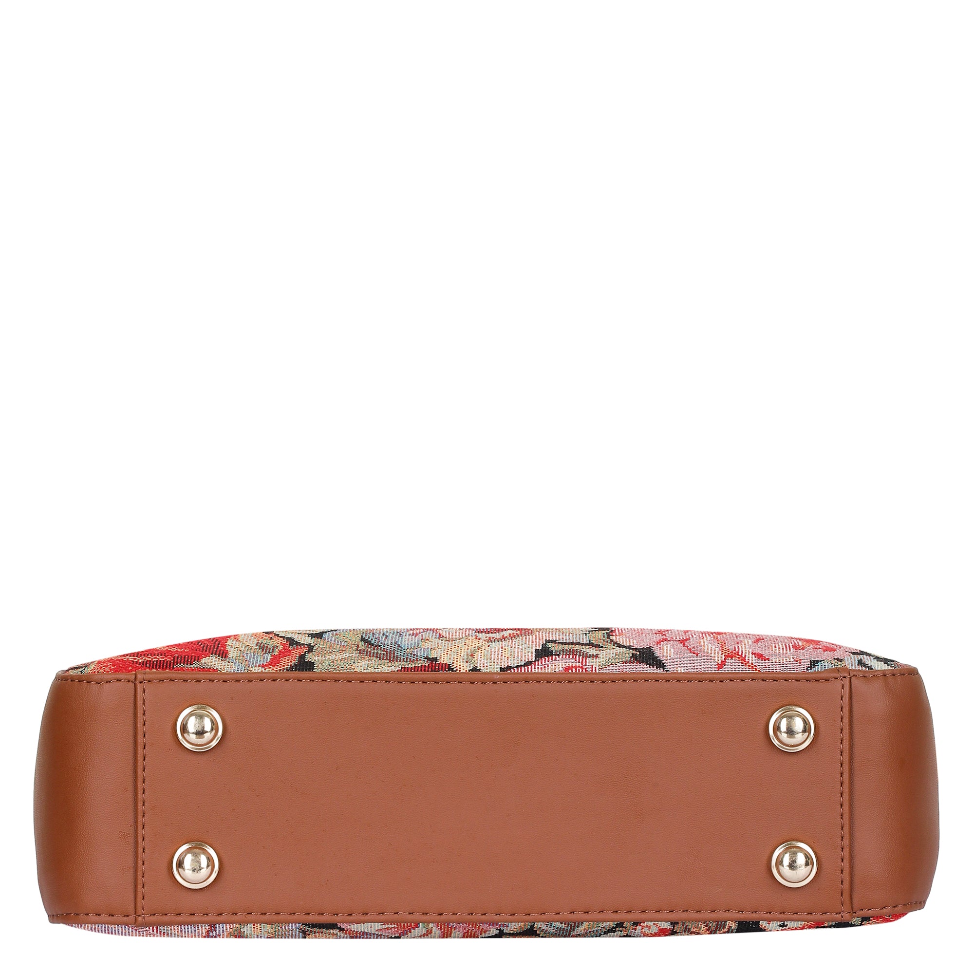 Ladies’ Floral Tapestry Hobo Shoulder Bag – Vegan Leather Satchel Purse with Top Handle & Chain Strap for Daily Use