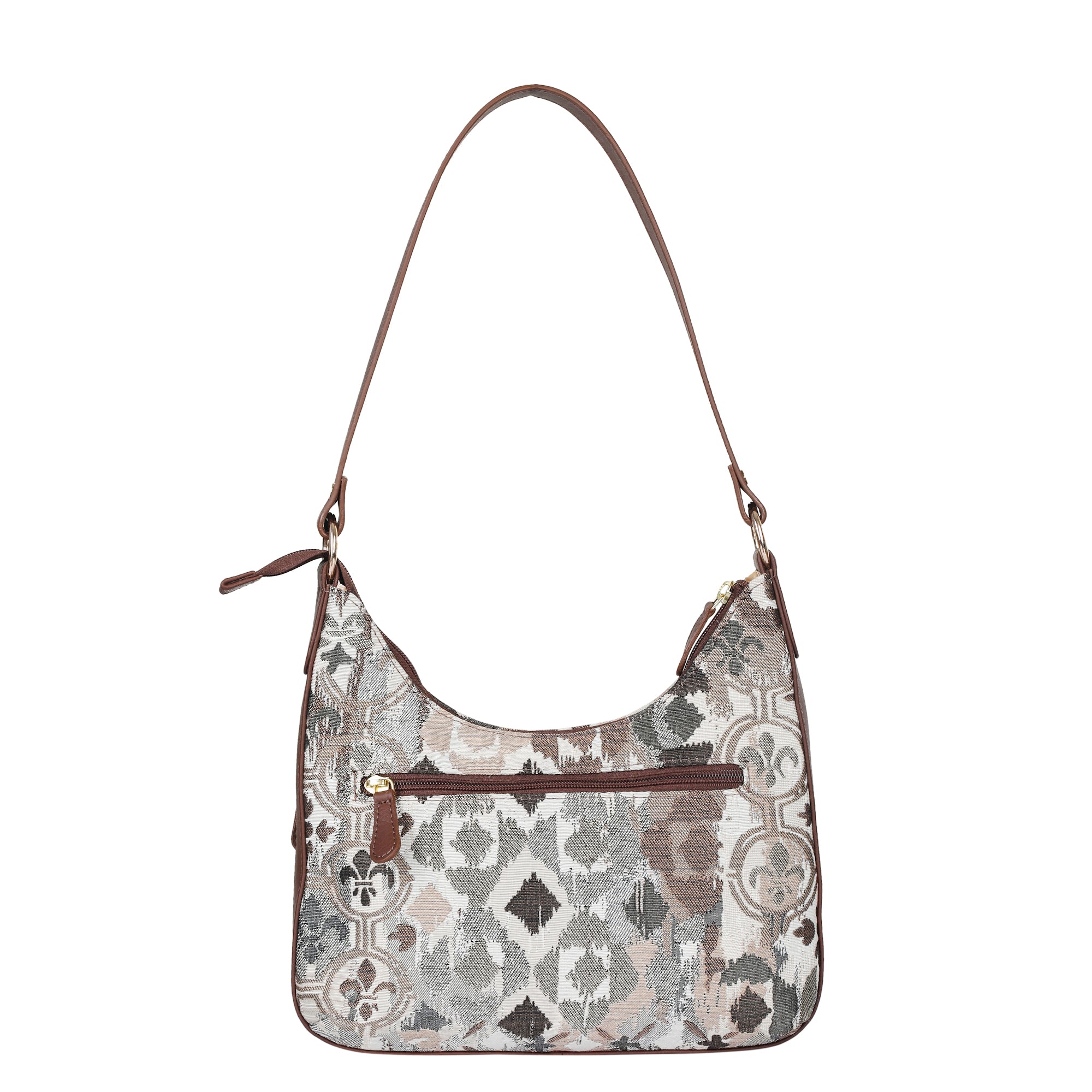 Sishka Abstract Pattern Tapestry Hobo Bag For Women| Elegant Leather Shoulder & Satchel Purse with Leather Strap for Work & Travel