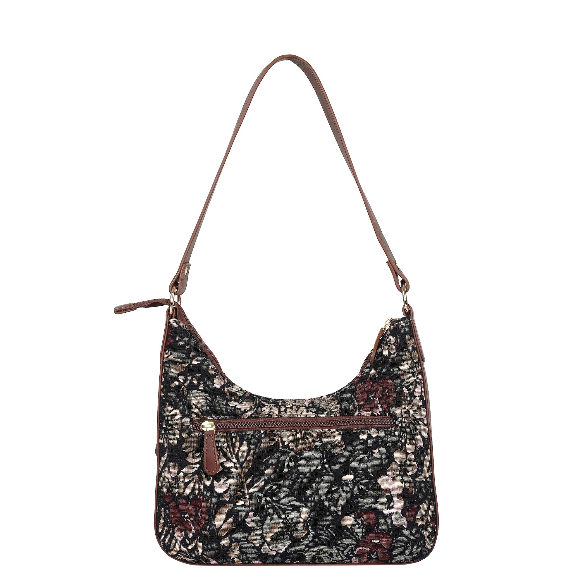 Sishka Women's Hobo Bag in Tapestry Vintage Pattern Fabric | Leather-Trimmed Shoulder & Sling Purse with Leather Strap for Daily Use