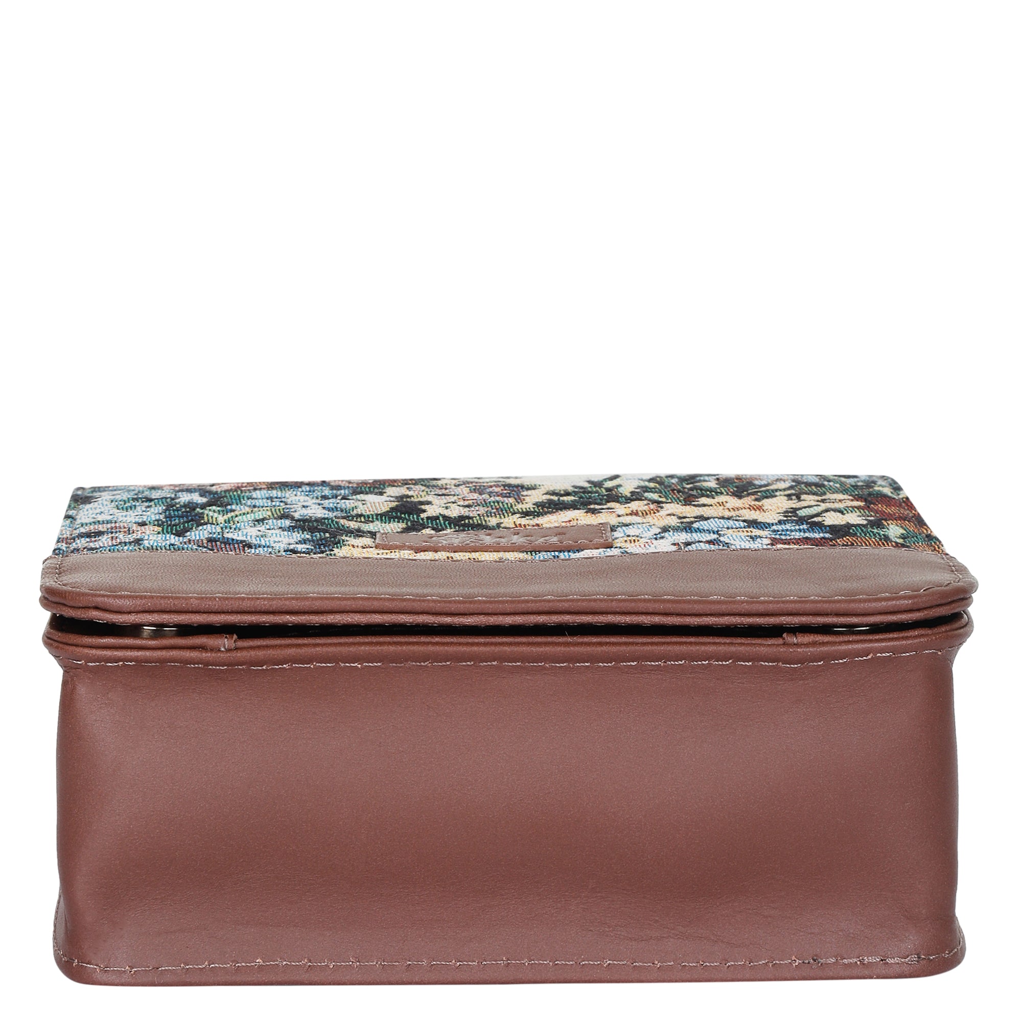 Sishka Botanical Pattern Tapestry Crossbody Bag for Women – Versatile Messenger Purse Shoulder Bag with Leather Trim & Adjustable Detachable Strap for Travel & Daily Carry