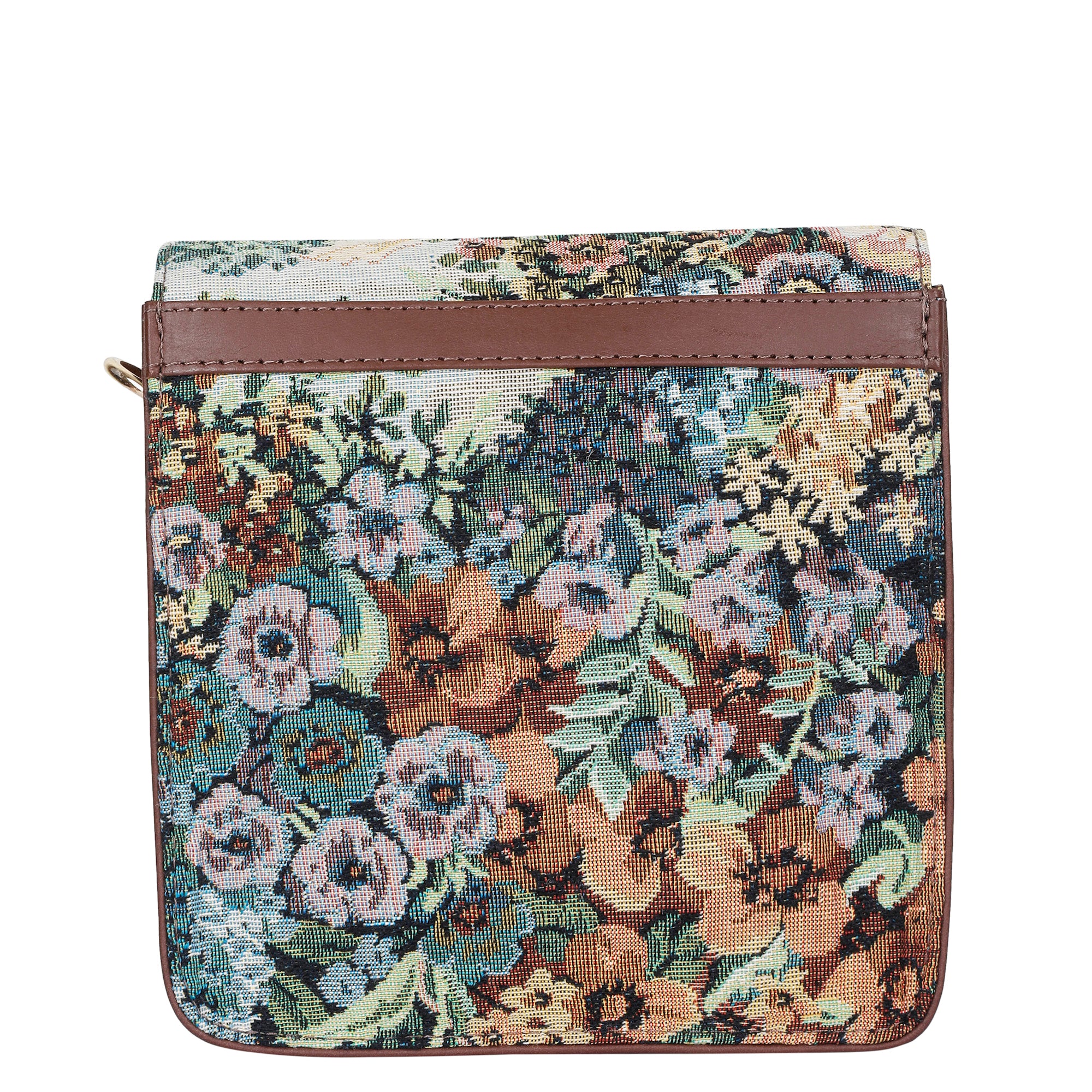 Sishka Botanical Pattern Tapestry Crossbody Bag for Women – Versatile Messenger Purse Shoulder Bag with Leather Trim & Adjustable Detachable Strap for Travel & Daily Carry
