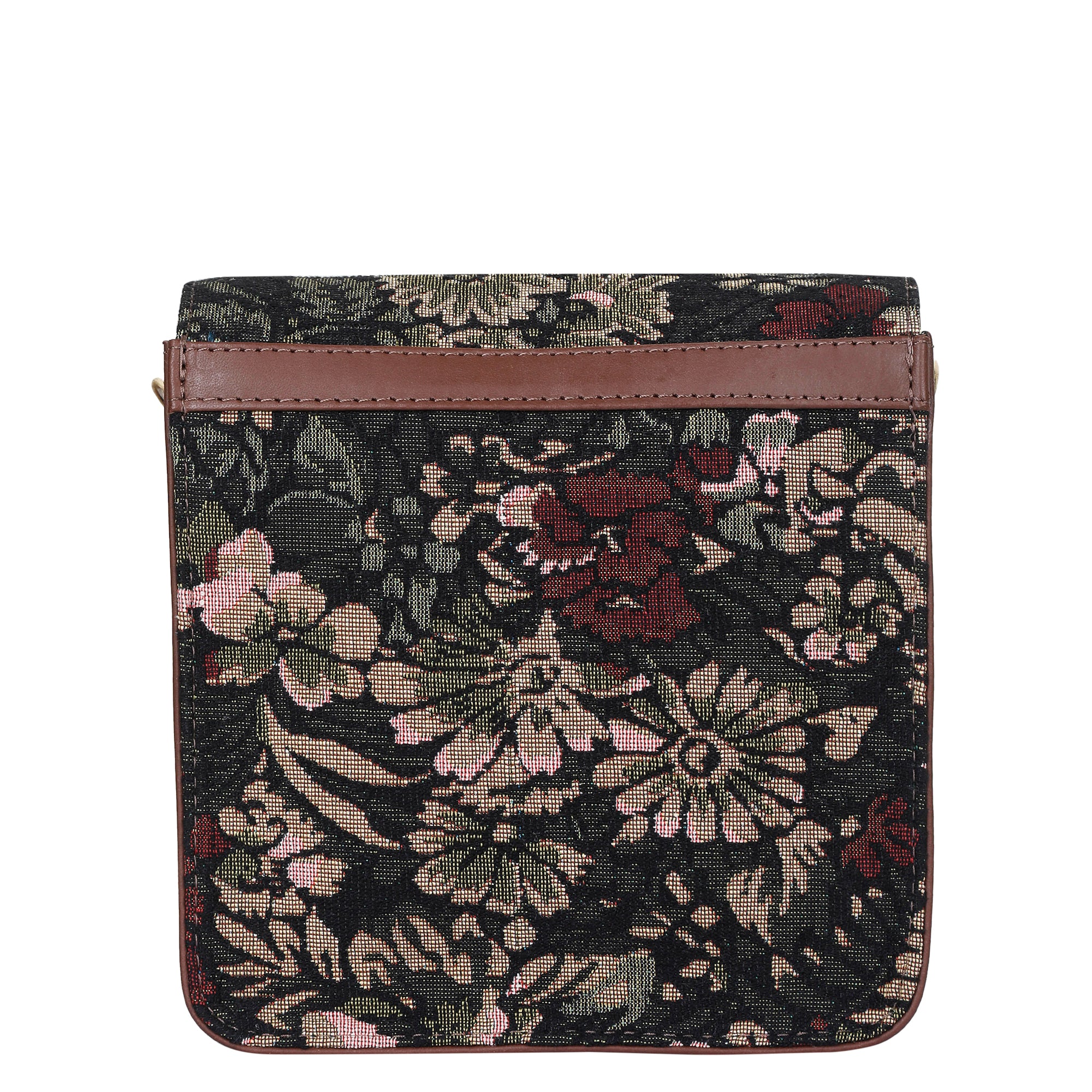 Sishka Tapestry Crossbody Sling Bag for Women in Vintage Design – Messenger Bag, Shoulder Purse with Leather Trim & Adjustable Leather Strap for Everyday Use