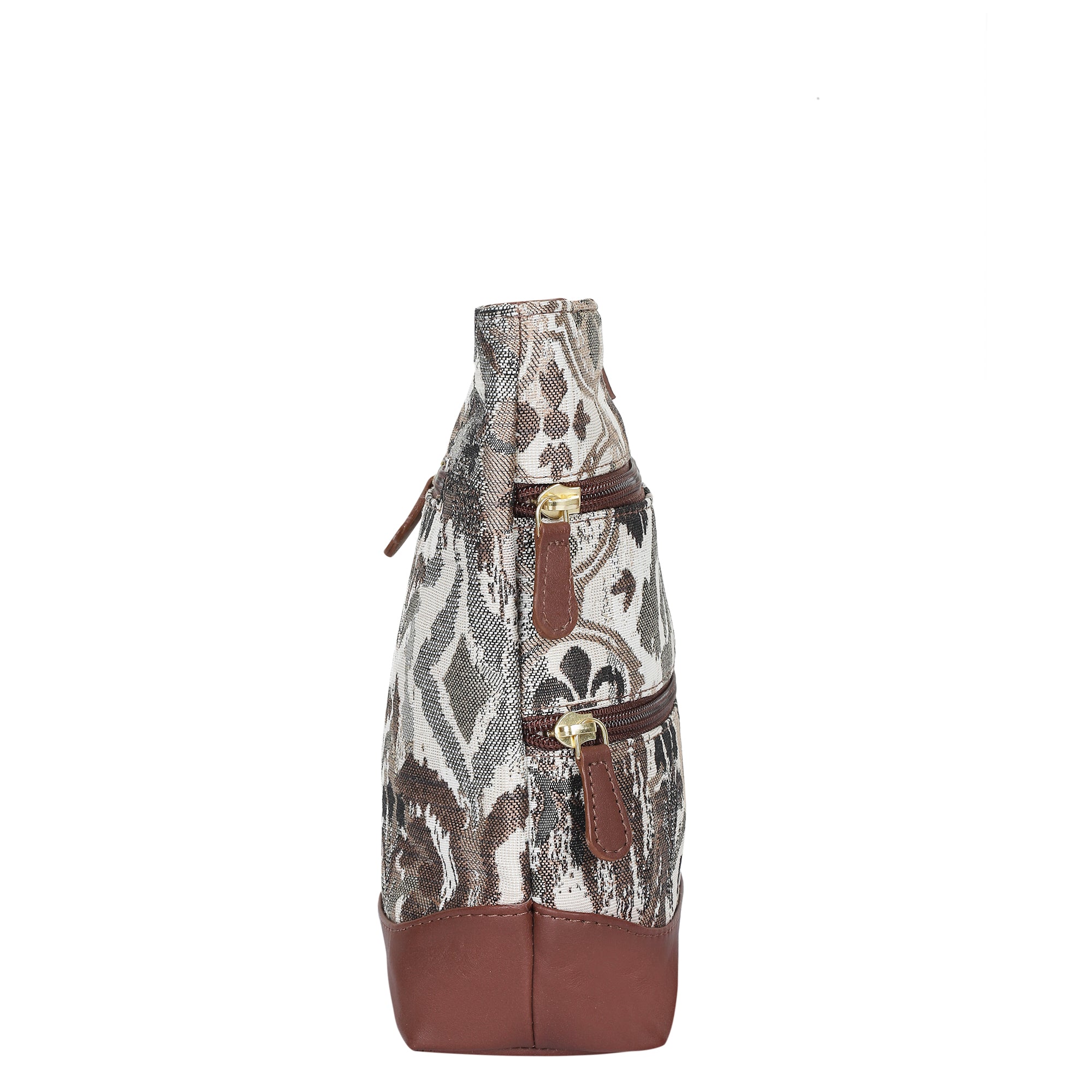 Sishka Abstract Tapestry Crossbody Sling Bag for Women – Shoulder & Messenger Purse with Leather Trim and Adjustable Strap