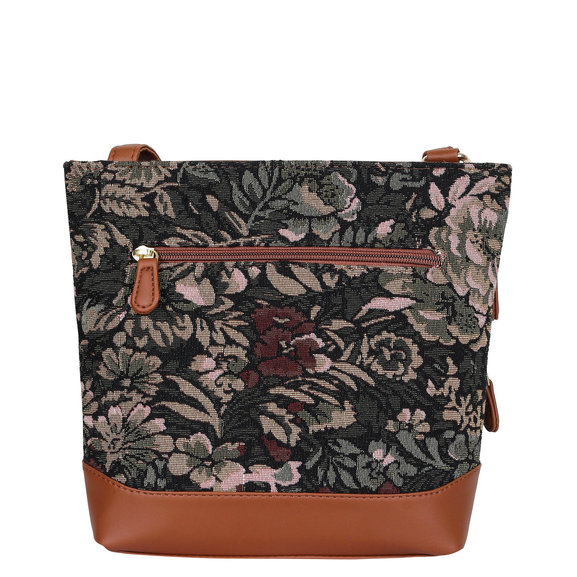 Women’s Vintage Tapestry Crossbody Sling Bag – Shoulder & Messenger Purse with Vegan Leather Trim & Adjustable Strap for Daily Use