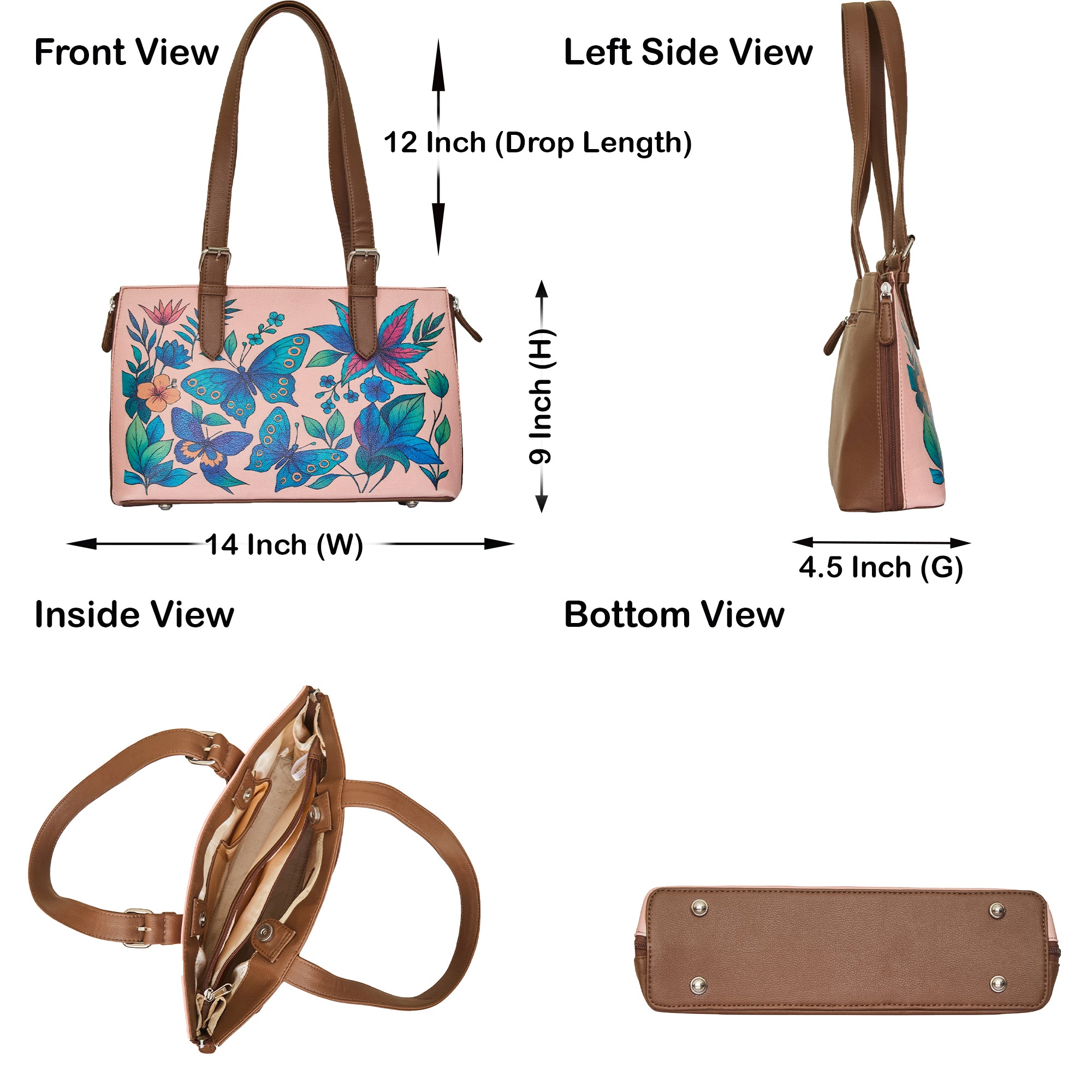 Tote Bag for Ladies'– Stylish Women's Printed Leather Shoulder, Handbag & Top Handle Purse – Travel, Work & Daily Use