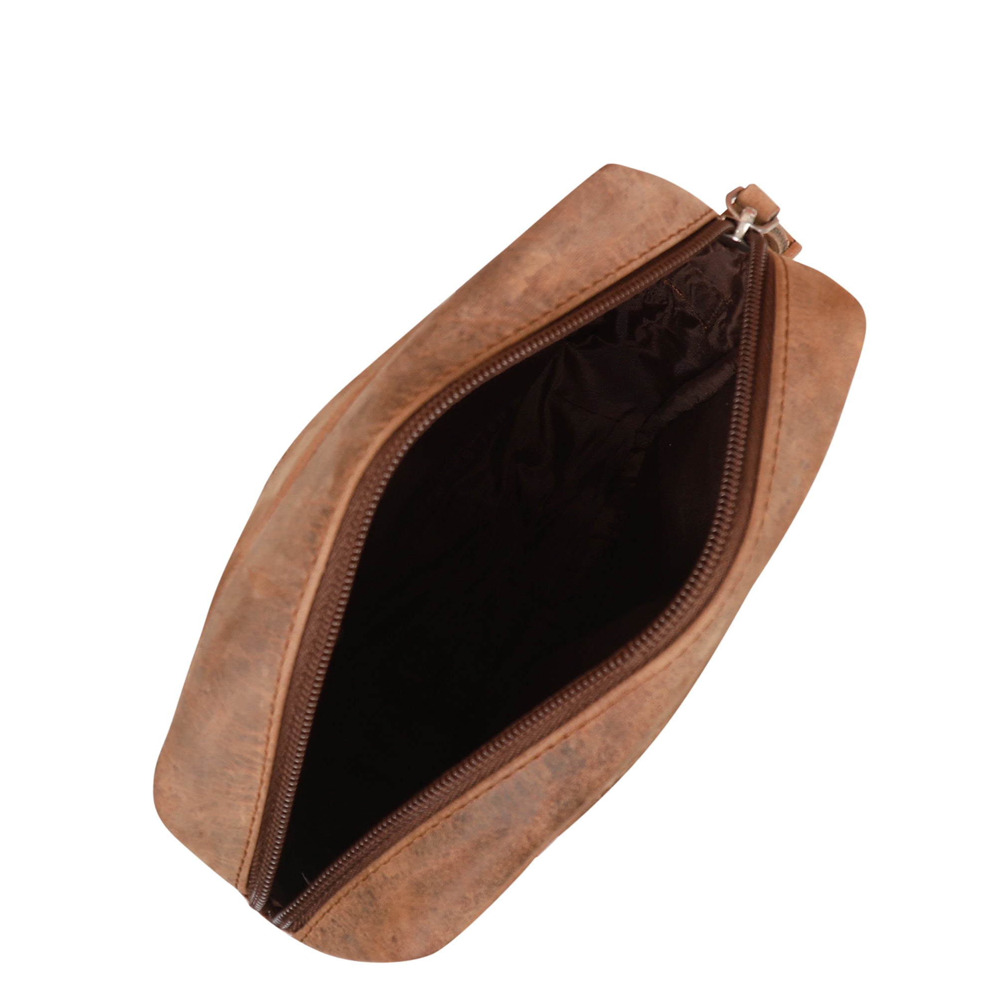 Leather Crossbody Sling Bag inBrown Hunter–Unisex Messenger Shoulder Bag Travel, Daily Use, Work, Gift