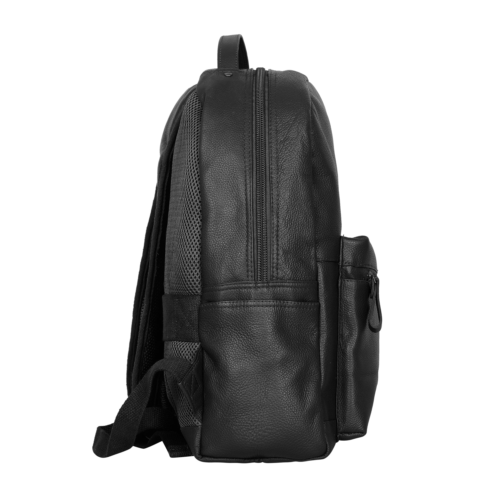 Genuine Leather Black Backpack |16" H Travel Backpack for Women & Men | Multipurpose Daypack- Business, Office, Work, Gifting