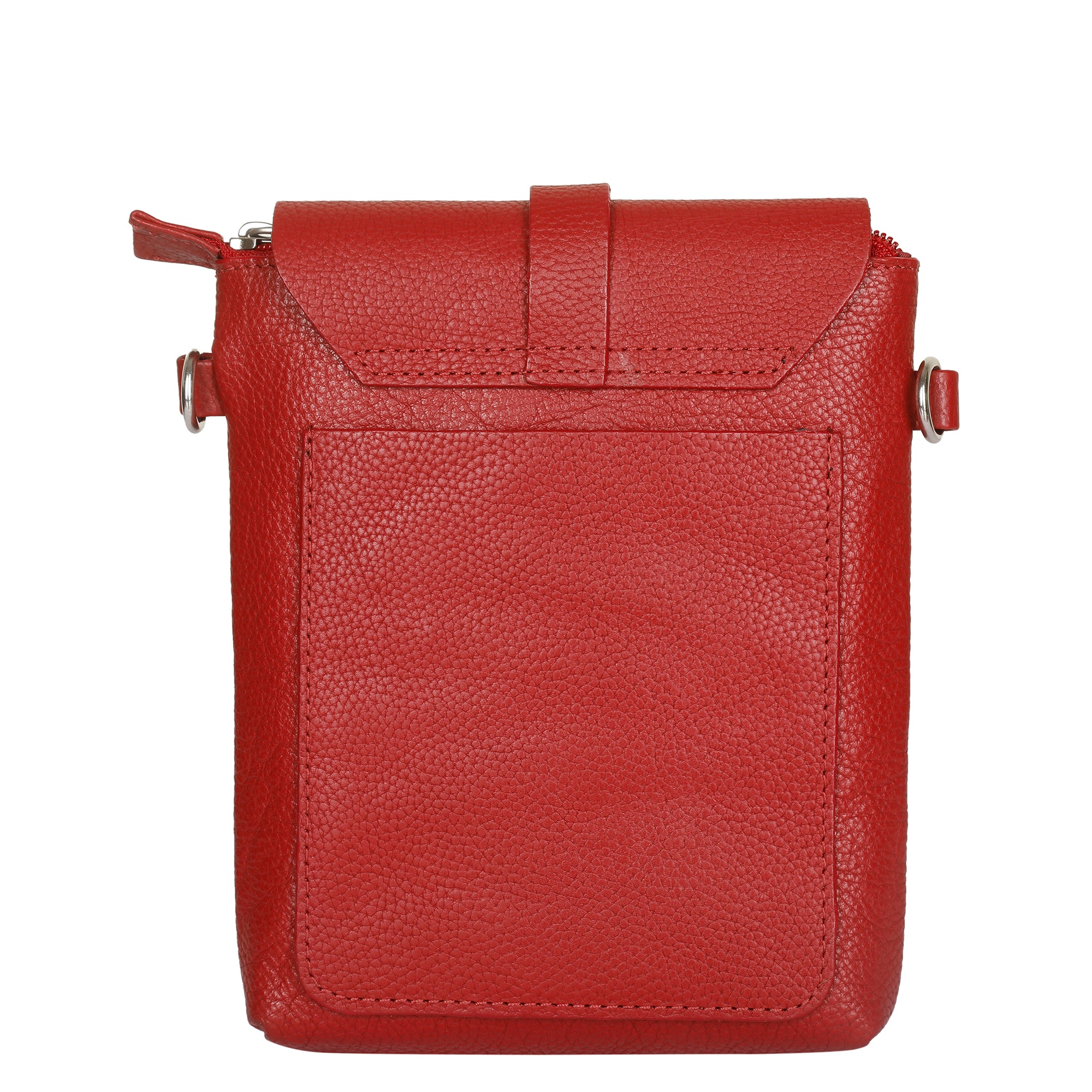 Leather Red Messenger Bag for Men & Women –Small Crossbody Shoulder Bag, Side Sling Bag for Travel, Work & Daily Use