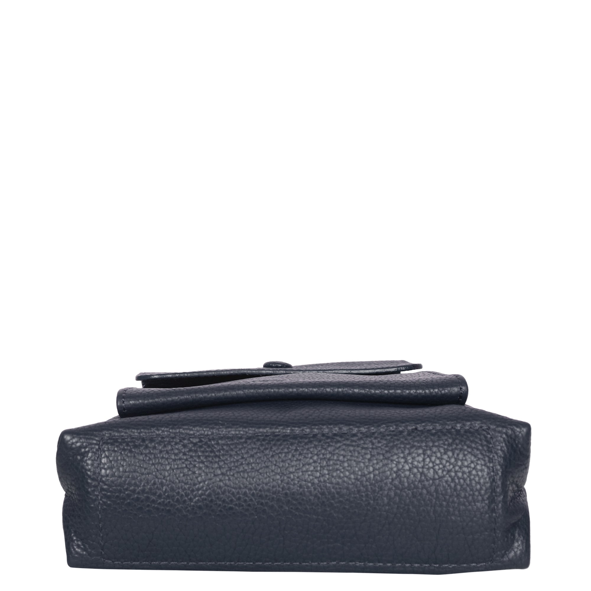 Leather Crossbody Shoulder Bag for Men & Women – Stylish Sling Messenger Bag for Work, Business, Travel & Everyday Use- Navy Blue