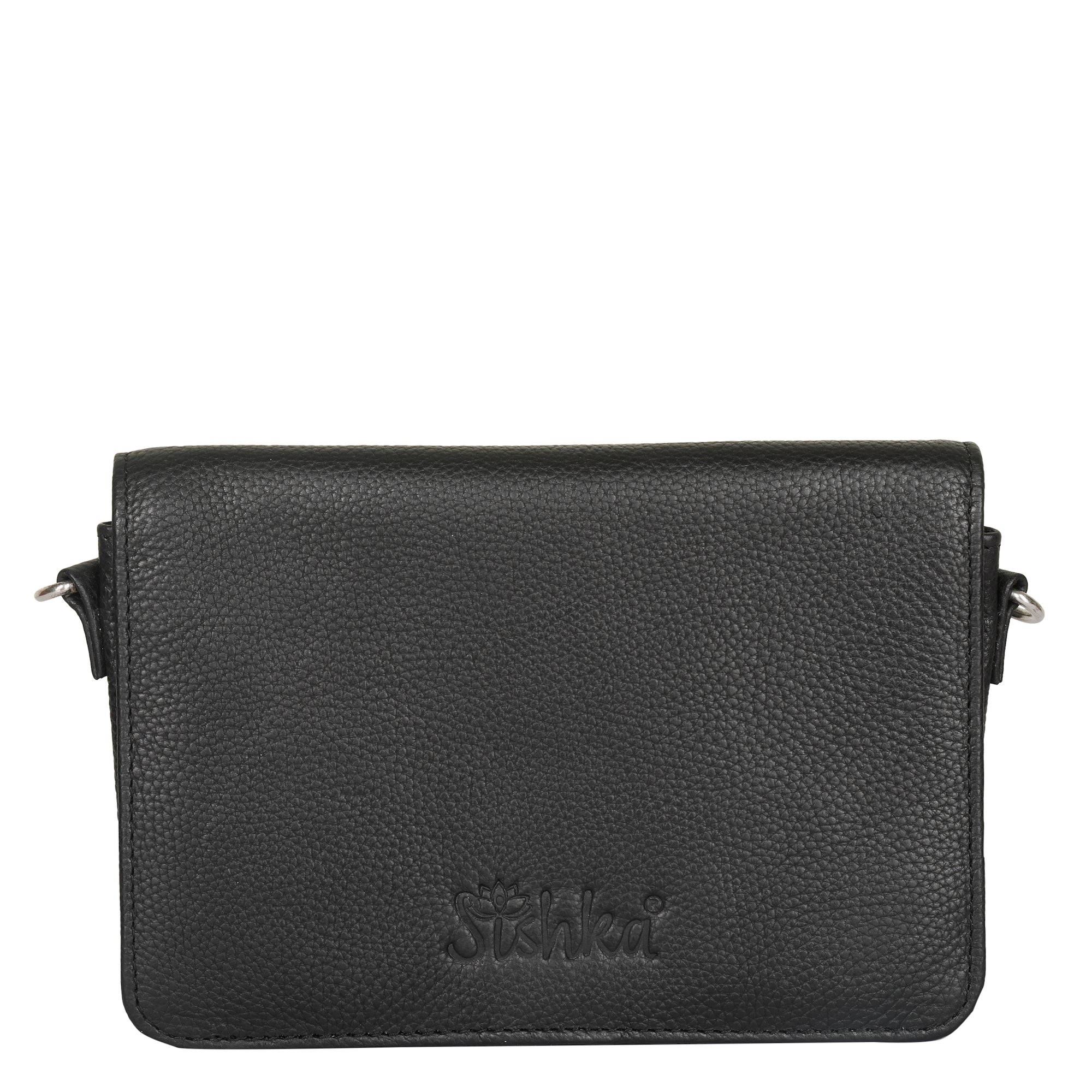 Genuine Leather Black Crossbody Shoulder Bag for Men & Women – Sling Messenger Bag for Work, Business, Travel & Daily Use