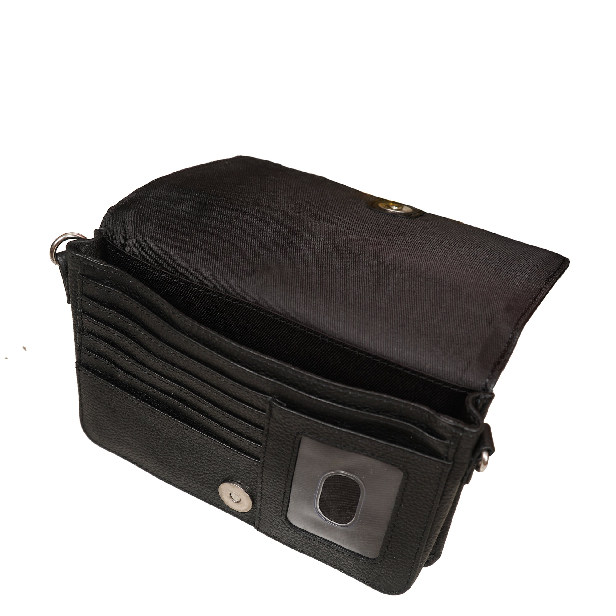 Genuine Leather Black Crossbody Shoulder Bag for Men & Women – Sling Messenger Bag for Work, Business, Travel & Daily Use