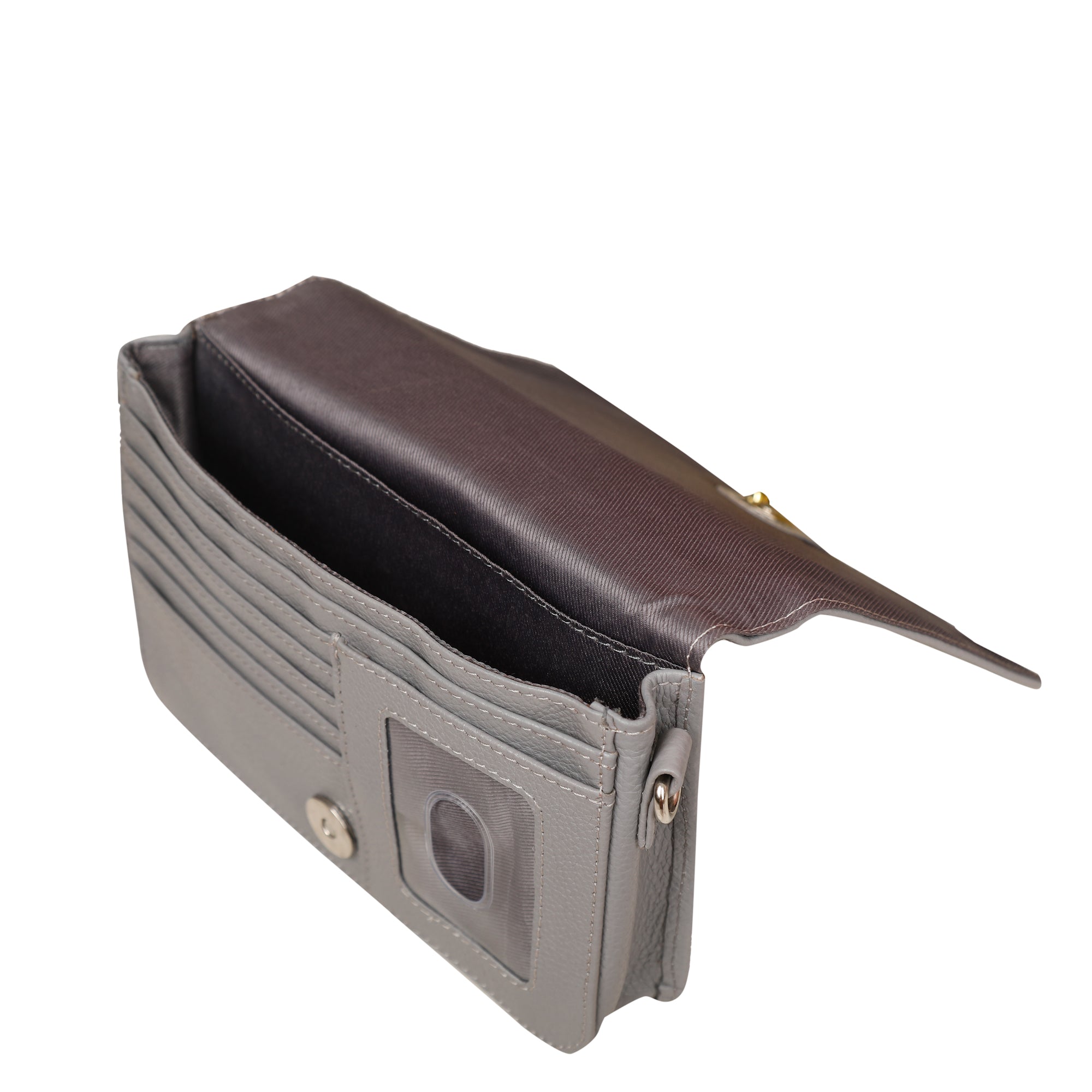 Genuine Leather Grey Crossbody Shoulder Bag for Men & Women – Sling Messenger Bag for Work, Business, Travel & Daily Use