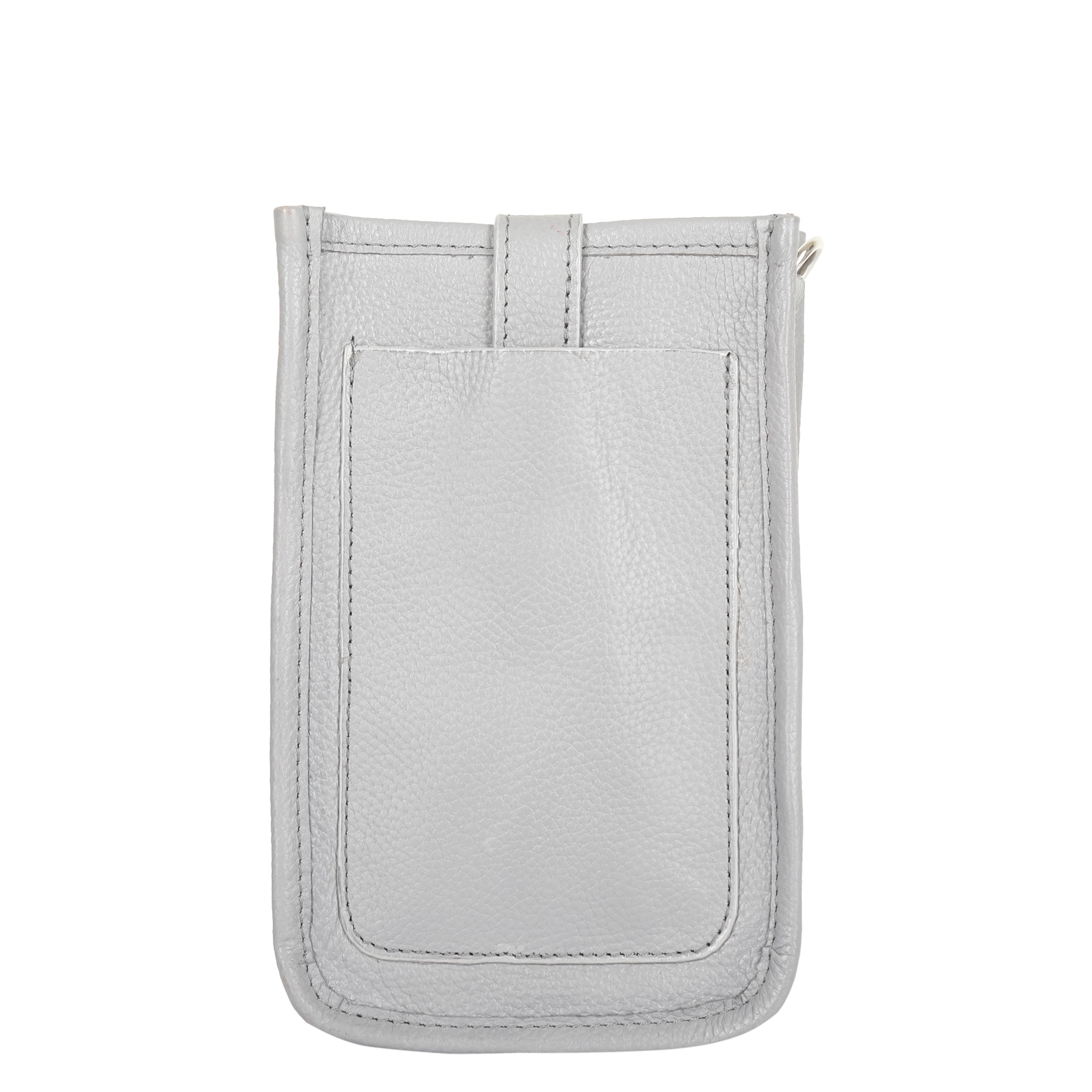 Grey -Leather Crossbody Phone Sling Wallet Bag – Shoulder Messenger Bag for Daily Use, Work & Travel for Men and Women