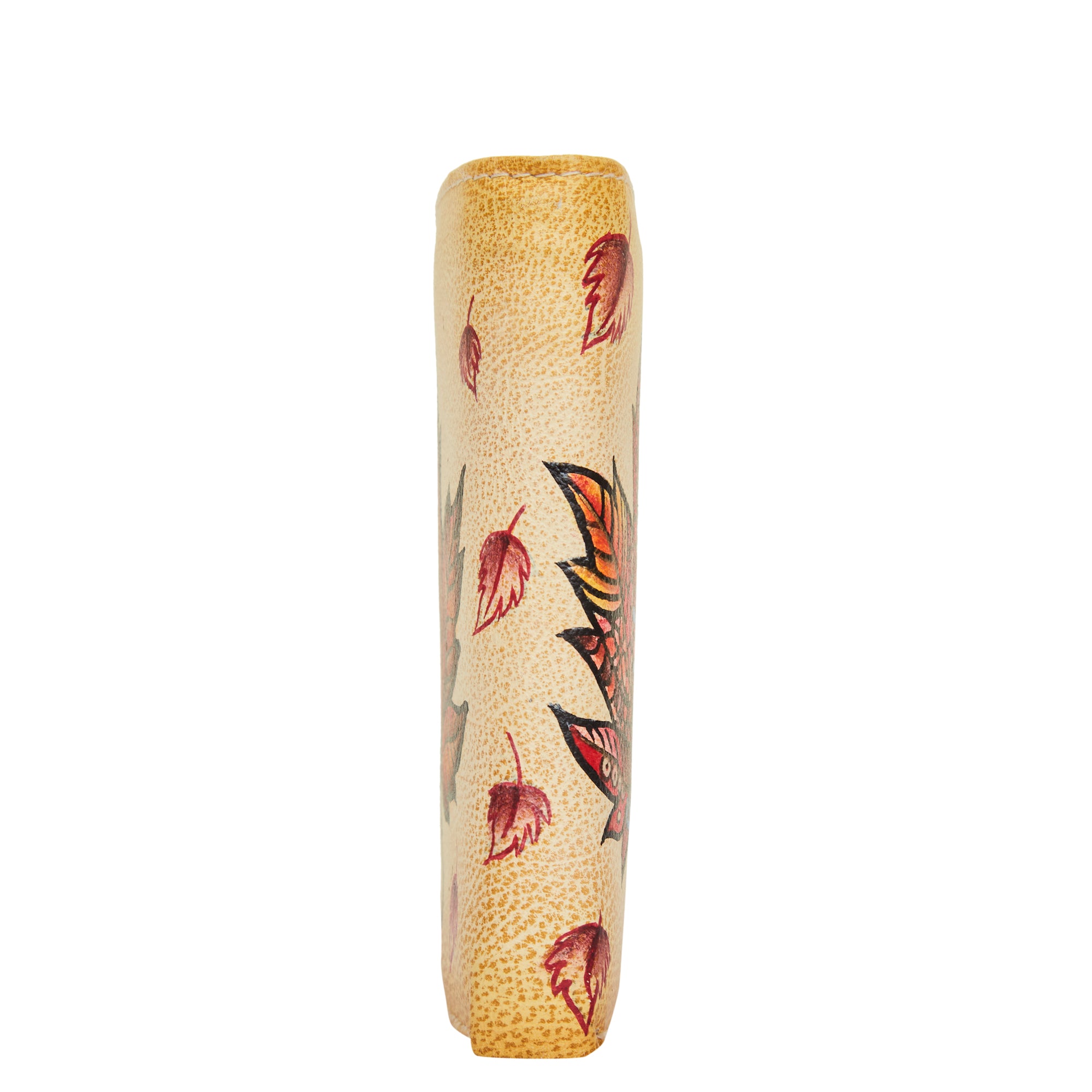 Hand-Painted Women's Trifold Wallet with Canadian Art Motif