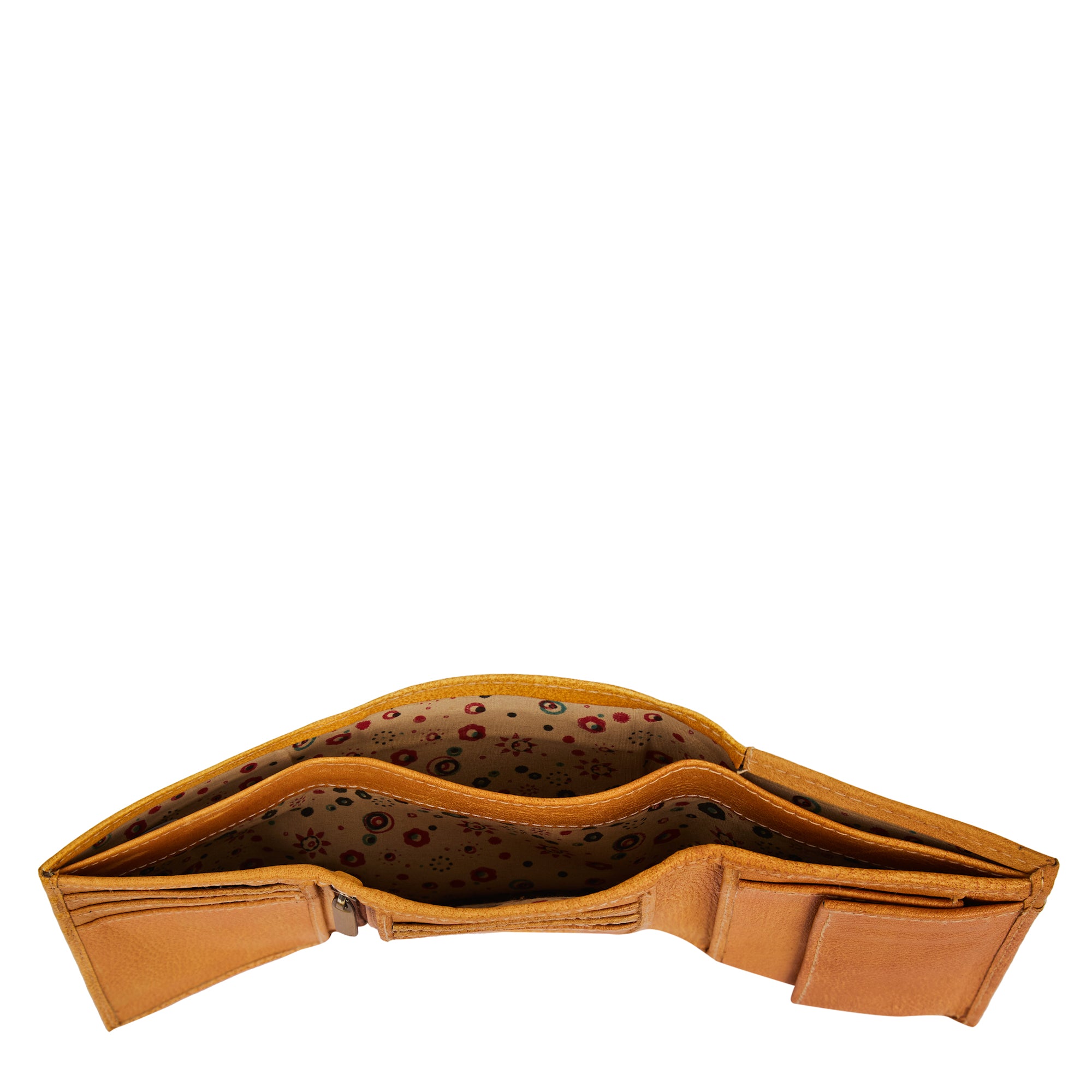 Hand-Painted Women's Trifold Wallet with Canadian Art Motif