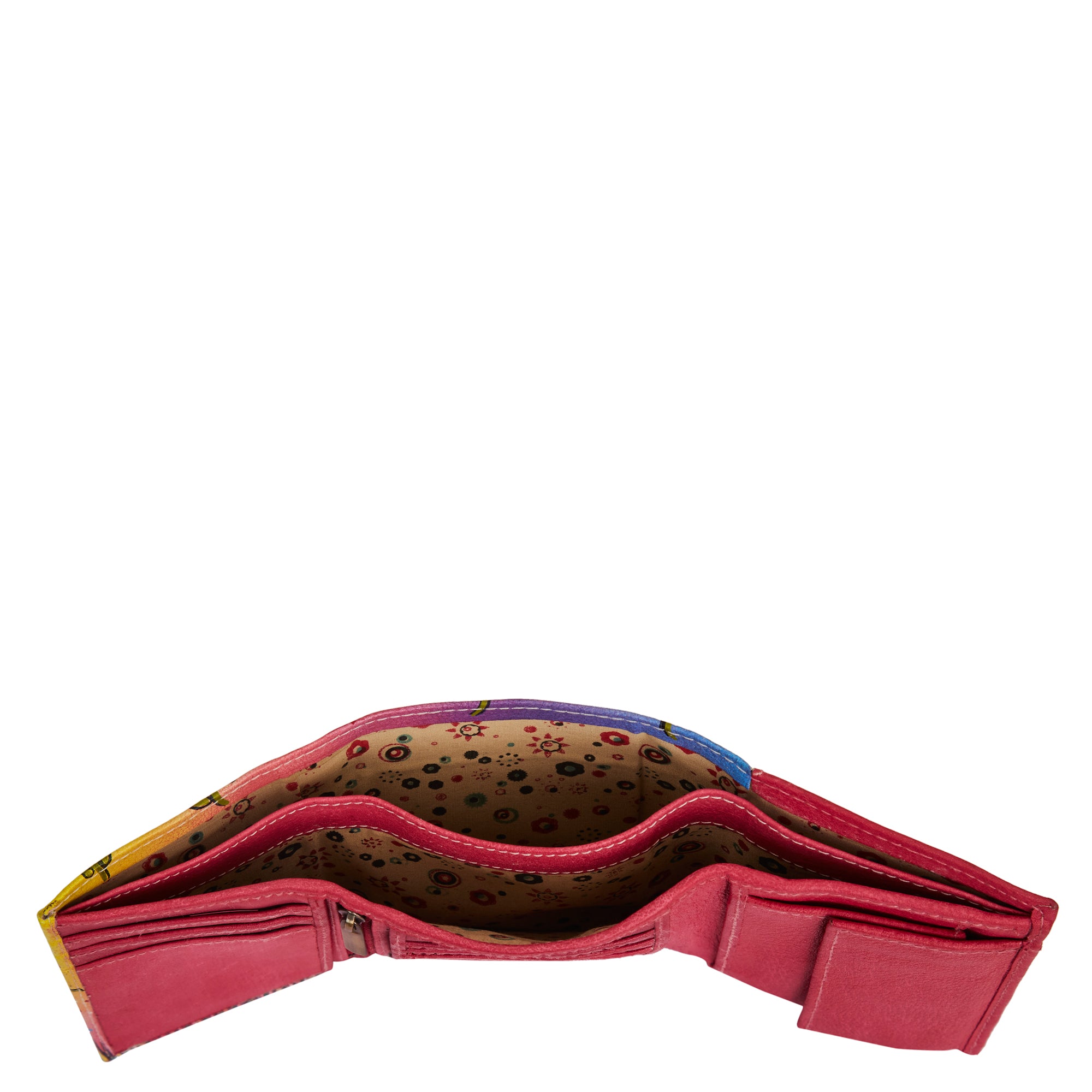 Women’s Hand-Painted Trifold Wallet with Cat Design