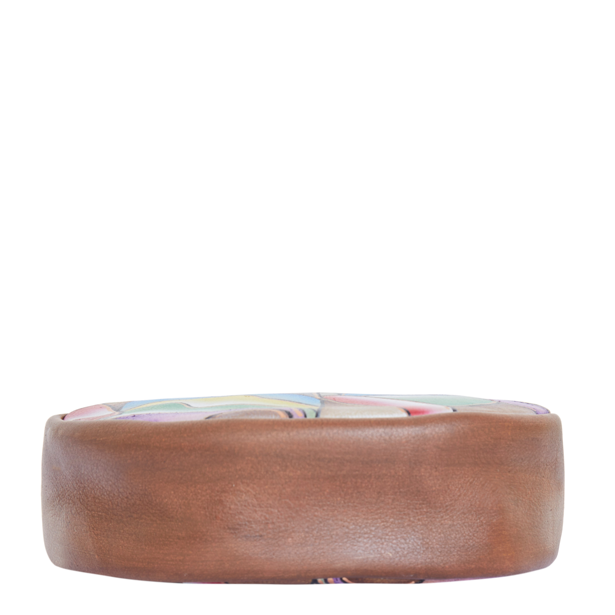 Abstract Hand Painted Oval Cross Body Bag